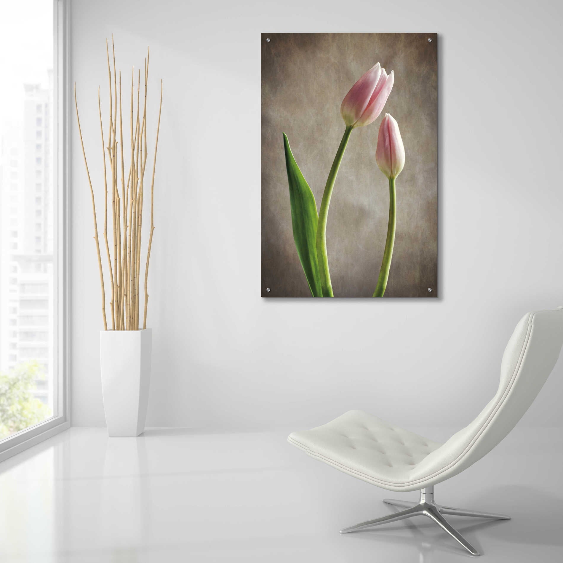 Epic Art 'Spring Tulips III' by Debra Van Swearingen, Acrylic Glass Wall Art,24x36