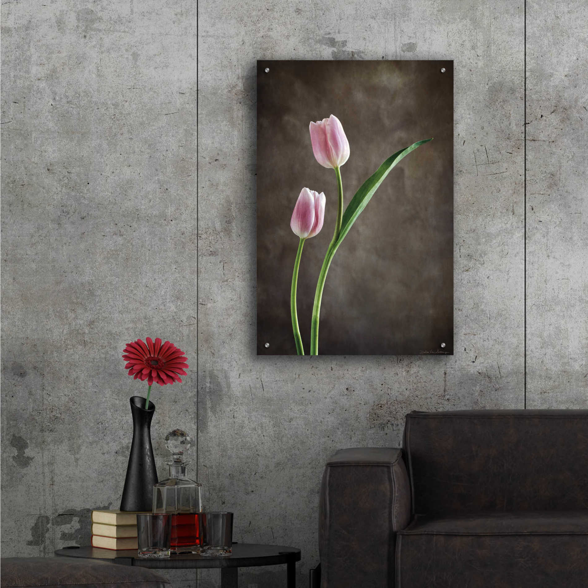 Epic Art 'Spring Tulips IV' by Debra Van Swearingen, Acrylic Glass Wall Art,24x36