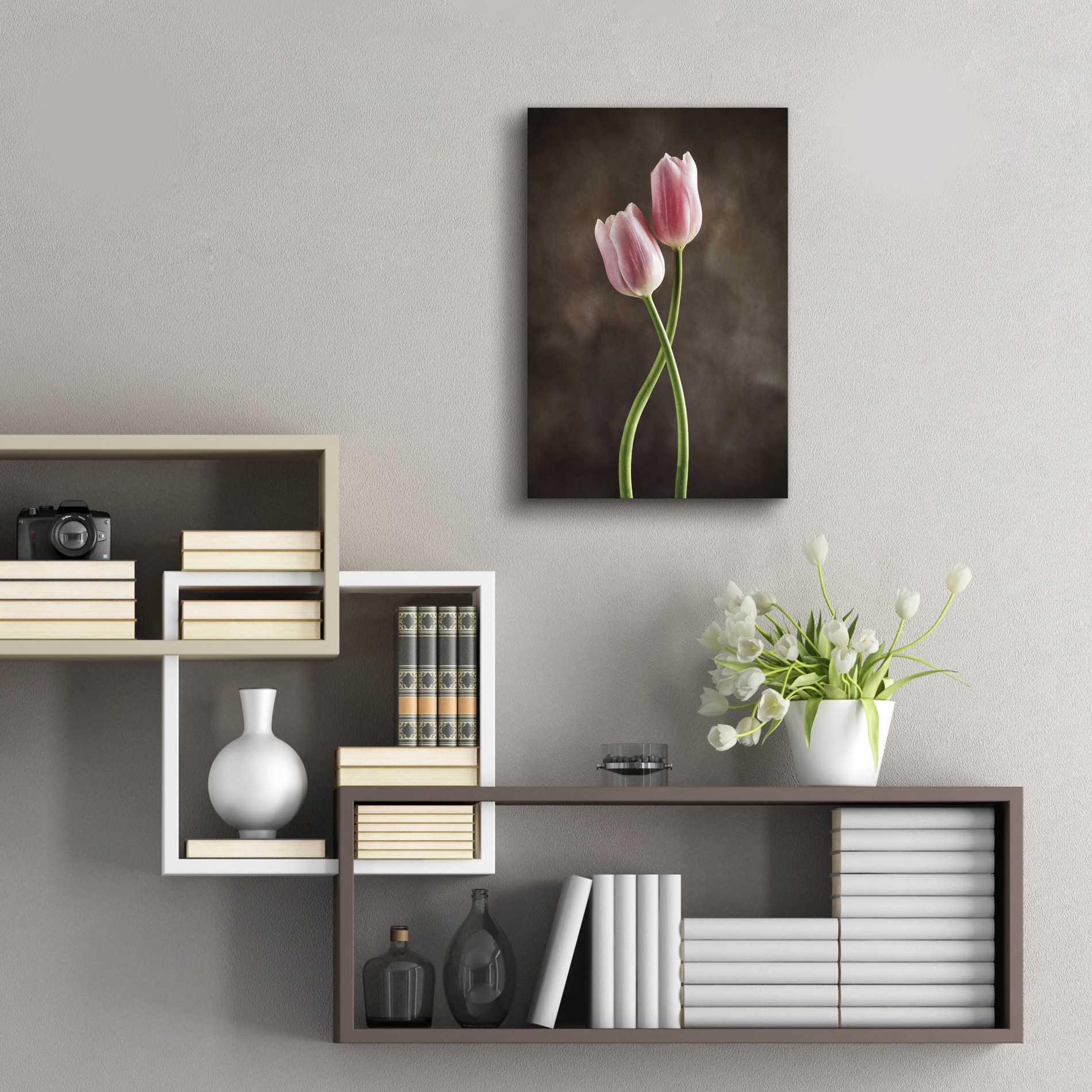 Epic Art 'Spring Tulips V' by Debra Van Swearingen, Acrylic Glass Wall Art,16x24