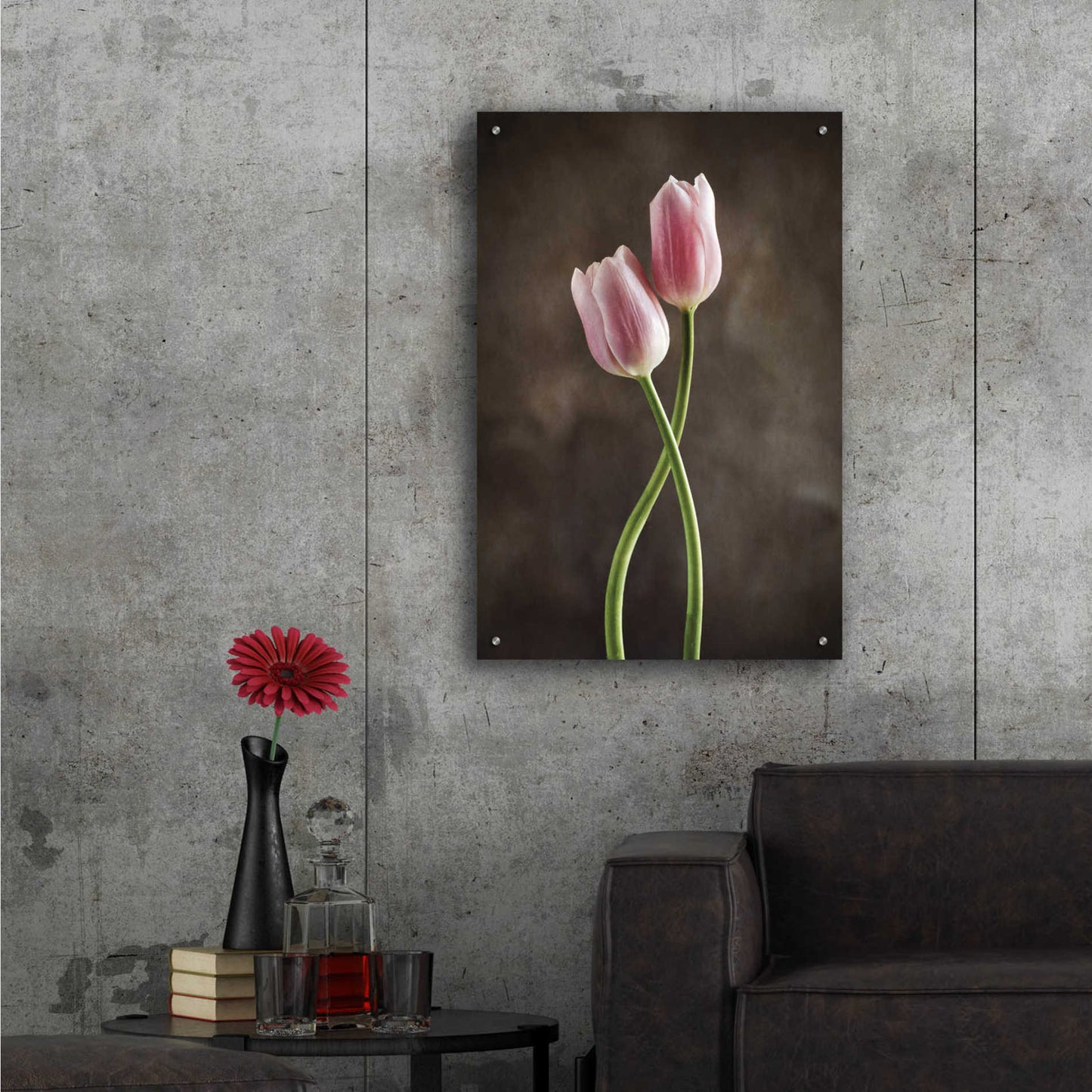 Epic Art 'Spring Tulips V' by Debra Van Swearingen, Acrylic Glass Wall Art,24x36