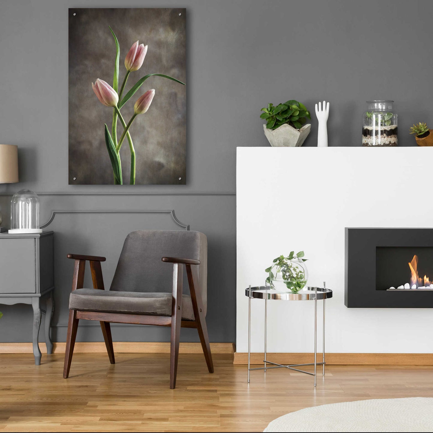 Epic Art 'Spring Tulips VII' by Debra Van Swearingen, Acrylic Glass Wall Art,24x36