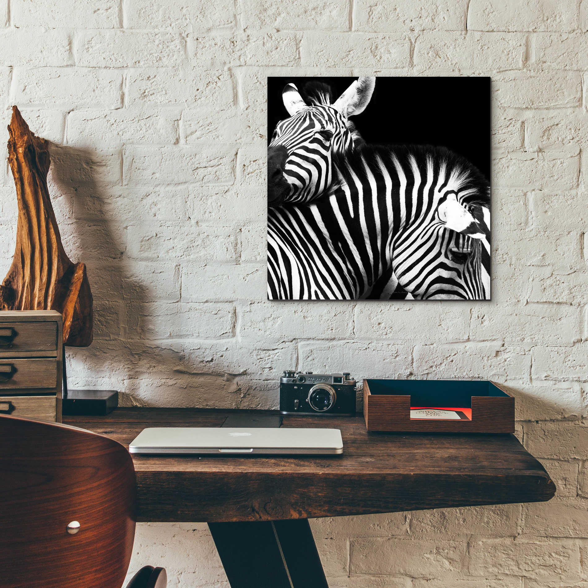 Epic Art 'Zebra VI' by Debra Van Swearingen, Acrylic Glass Wall Art,12x12