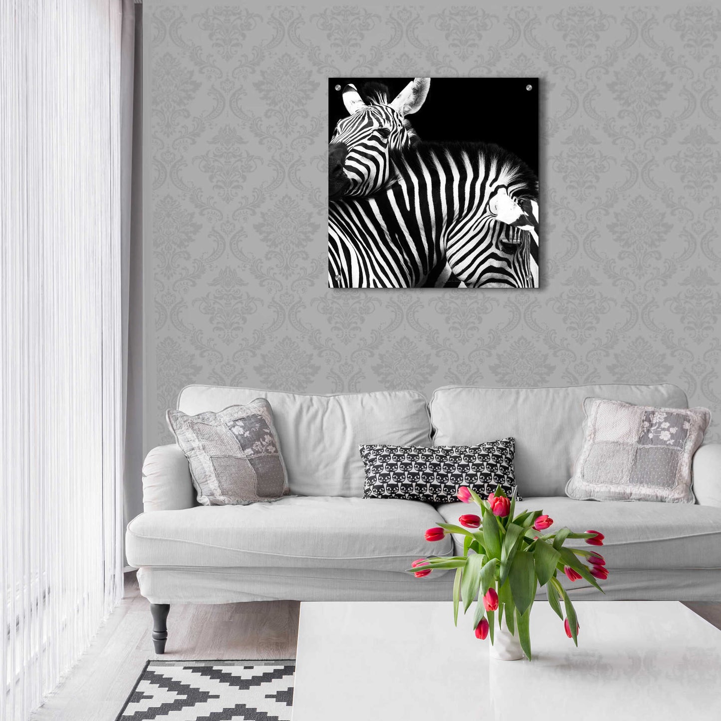 Epic Art 'Zebra VI' by Debra Van Swearingen, Acrylic Glass Wall Art,24x24