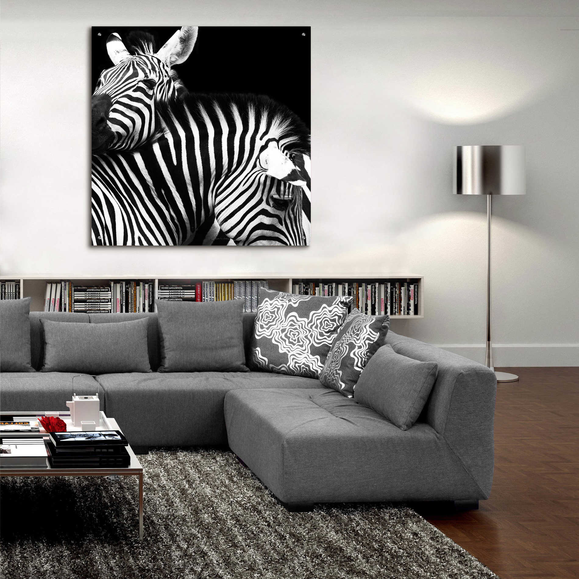 Epic Art 'Zebra VI' by Debra Van Swearingen, Acrylic Glass Wall Art,36x36