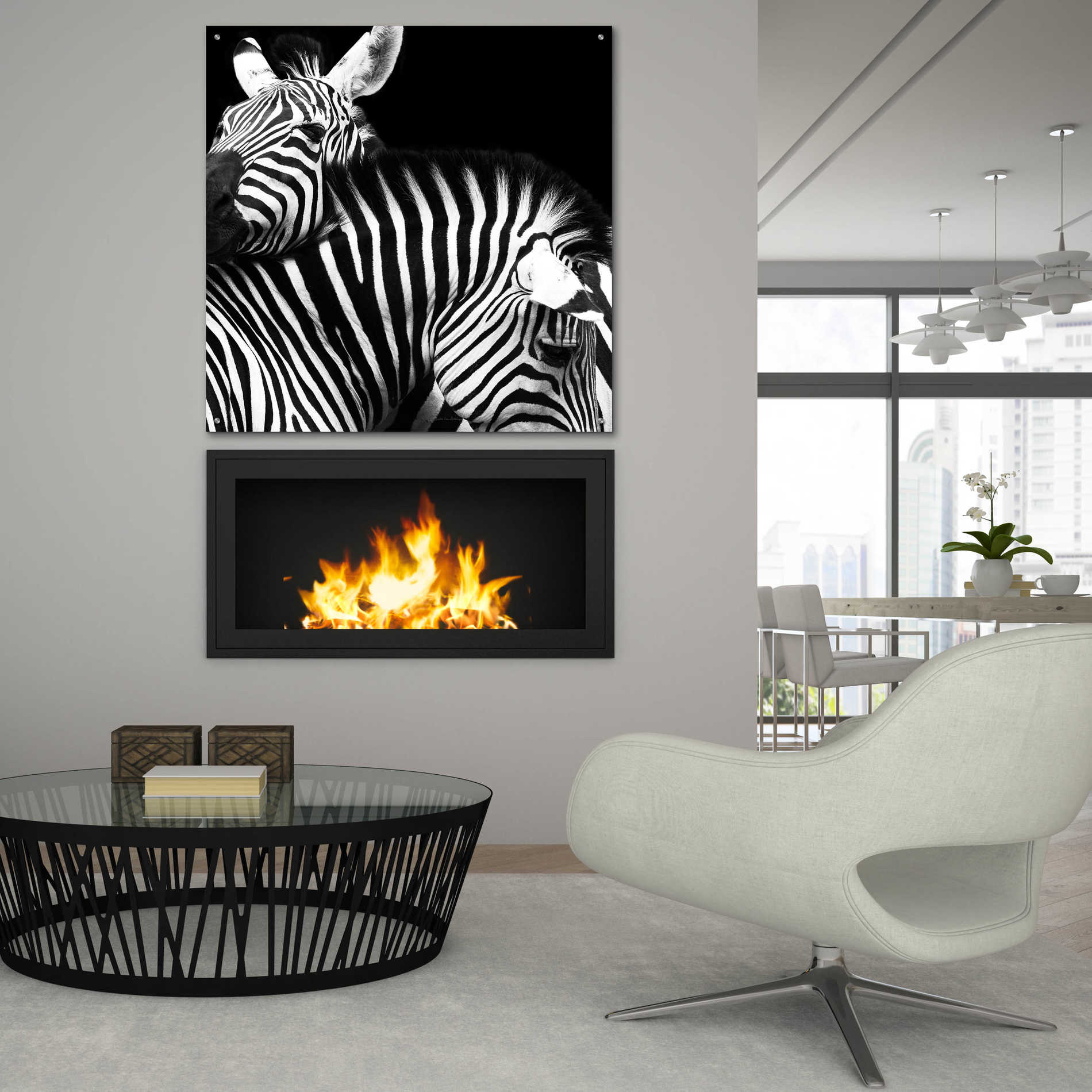 Epic Art 'Zebra VI' by Debra Van Swearingen, Acrylic Glass Wall Art,36x36