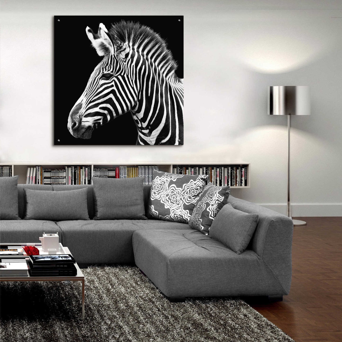 Epic Art 'Zebra VII' by Debra Van Swearingen, Acrylic Glass Wall Art,36x36