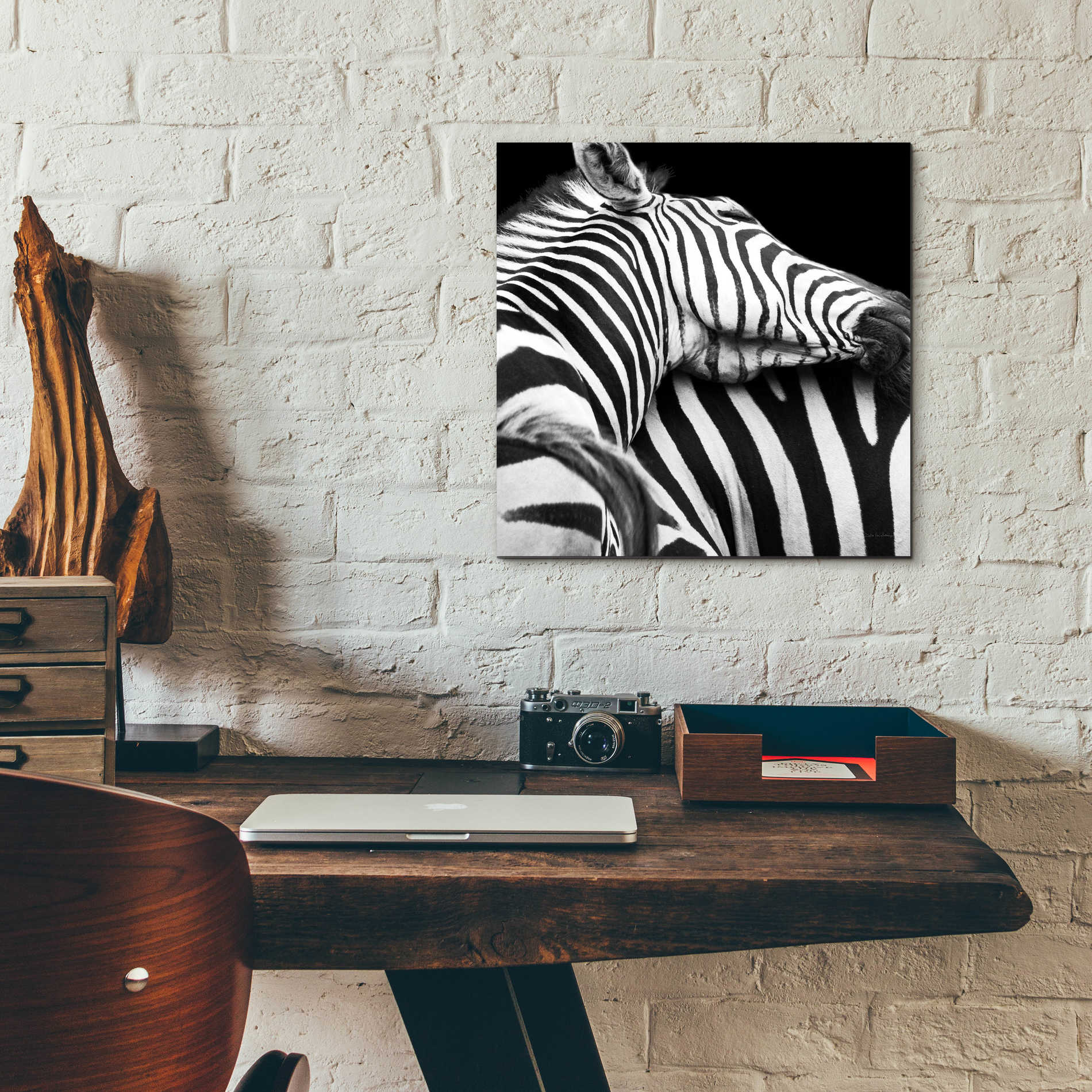 Epic Art 'Zebra VIII' by Debra Van Swearingen, Acrylic Glass Wall Art,12x12