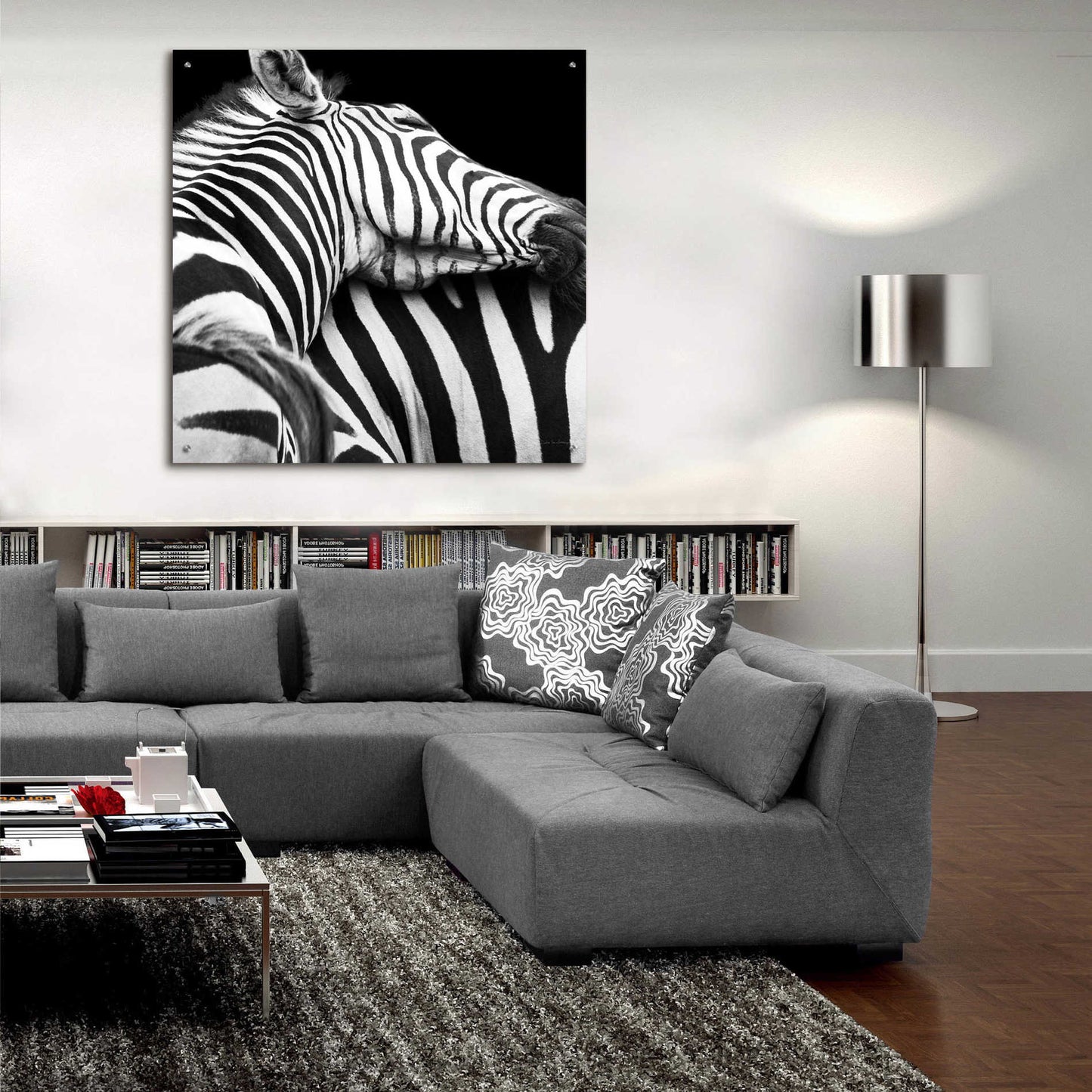 Epic Art 'Zebra VIII' by Debra Van Swearingen, Acrylic Glass Wall Art,36x36