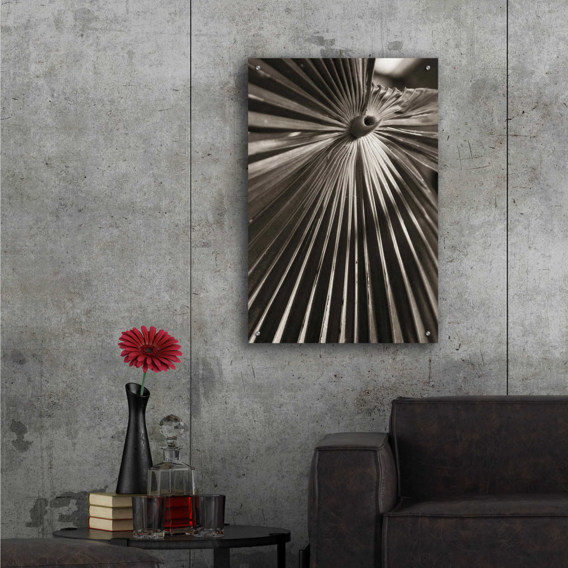 Epic Art 'Palm Frond 1' by Debra Van Swearingen, Acrylic Glass Wall Art,24x36