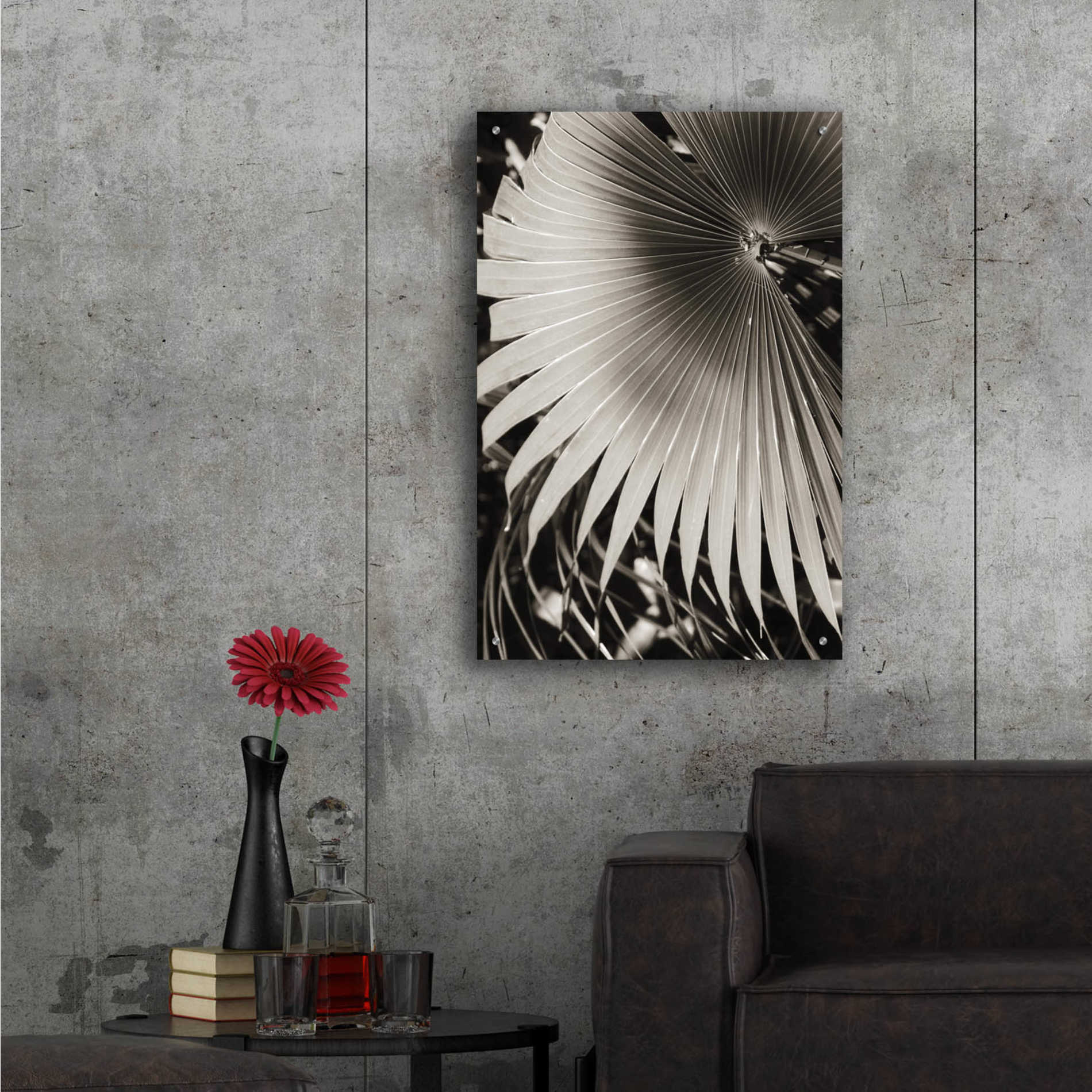 Epic Art 'Palm Frond 2' by Debra Van Swearingen, Acrylic Glass Wall Art,24x36