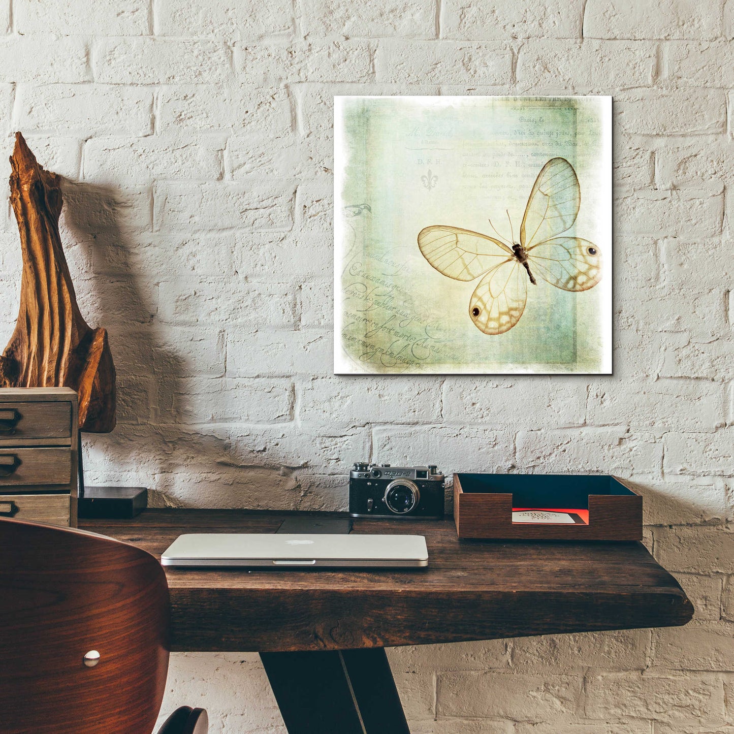 Epic Art 'Floating Butterfly I' by Debra Van Swearingen, Acrylic Glass Wall Art,12x12