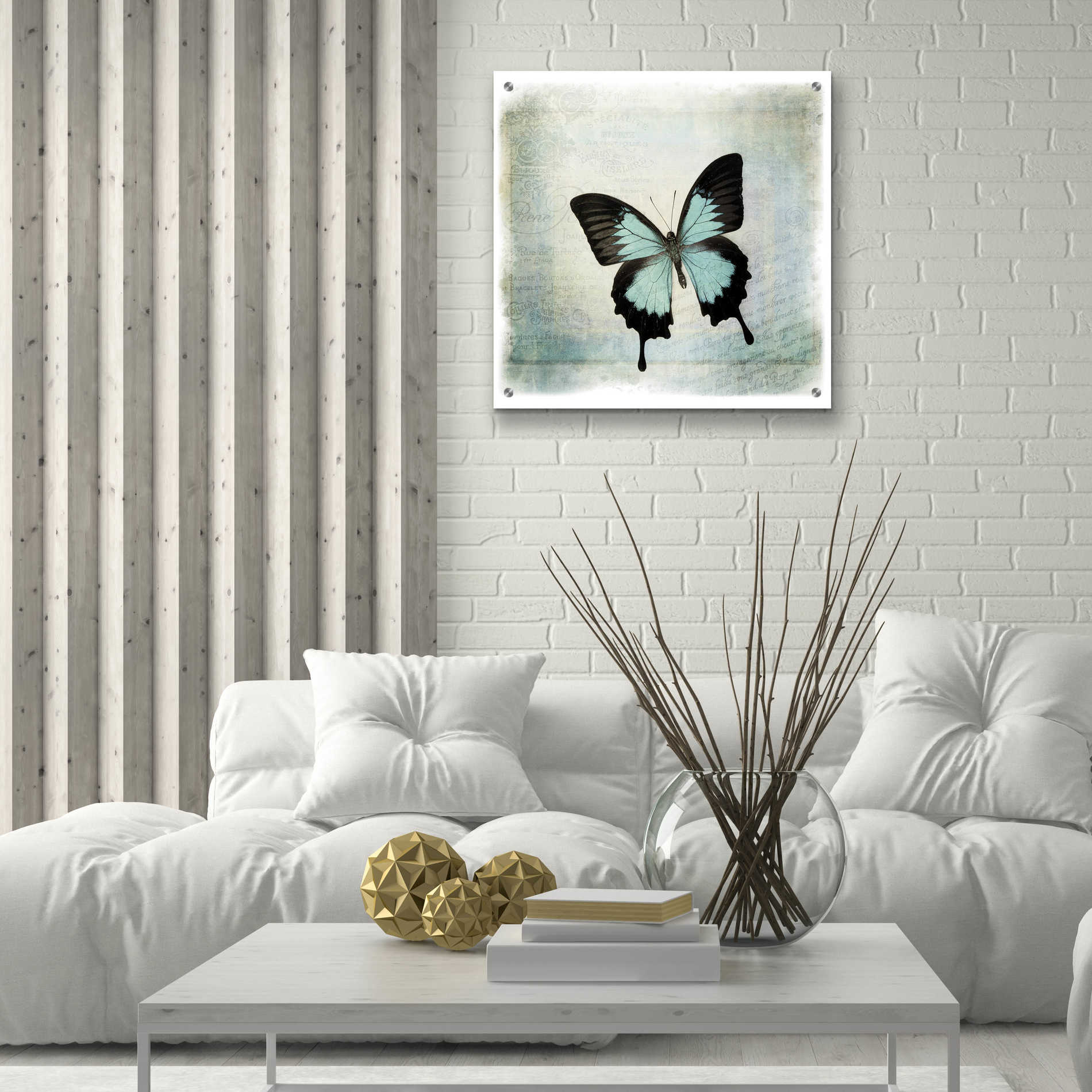 Epic Art 'Floating Butterfly III' by Debra Van Swearingen, Acrylic Glass Wall Art,24x24