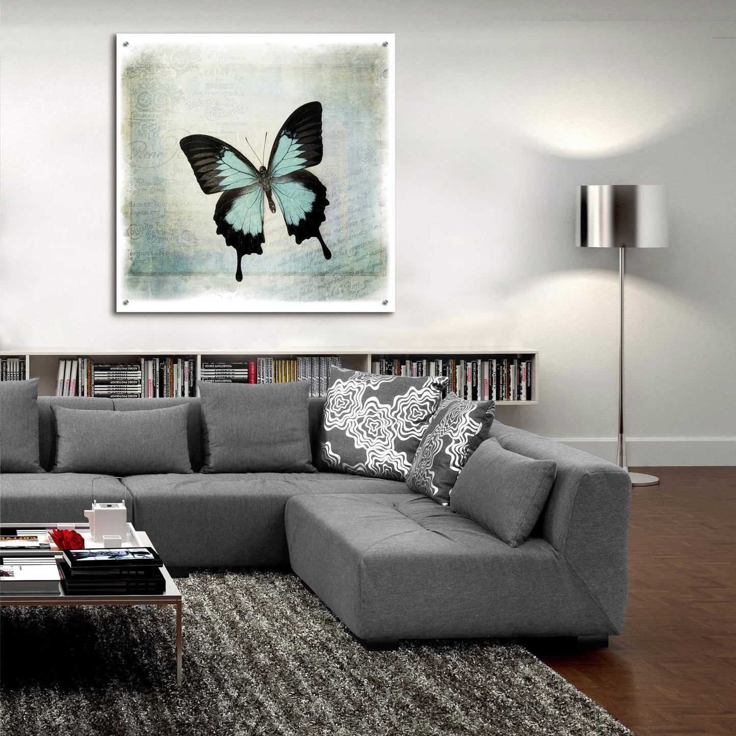 Epic Art 'Floating Butterfly III' by Debra Van Swearingen, Acrylic Glass Wall Art,36x36