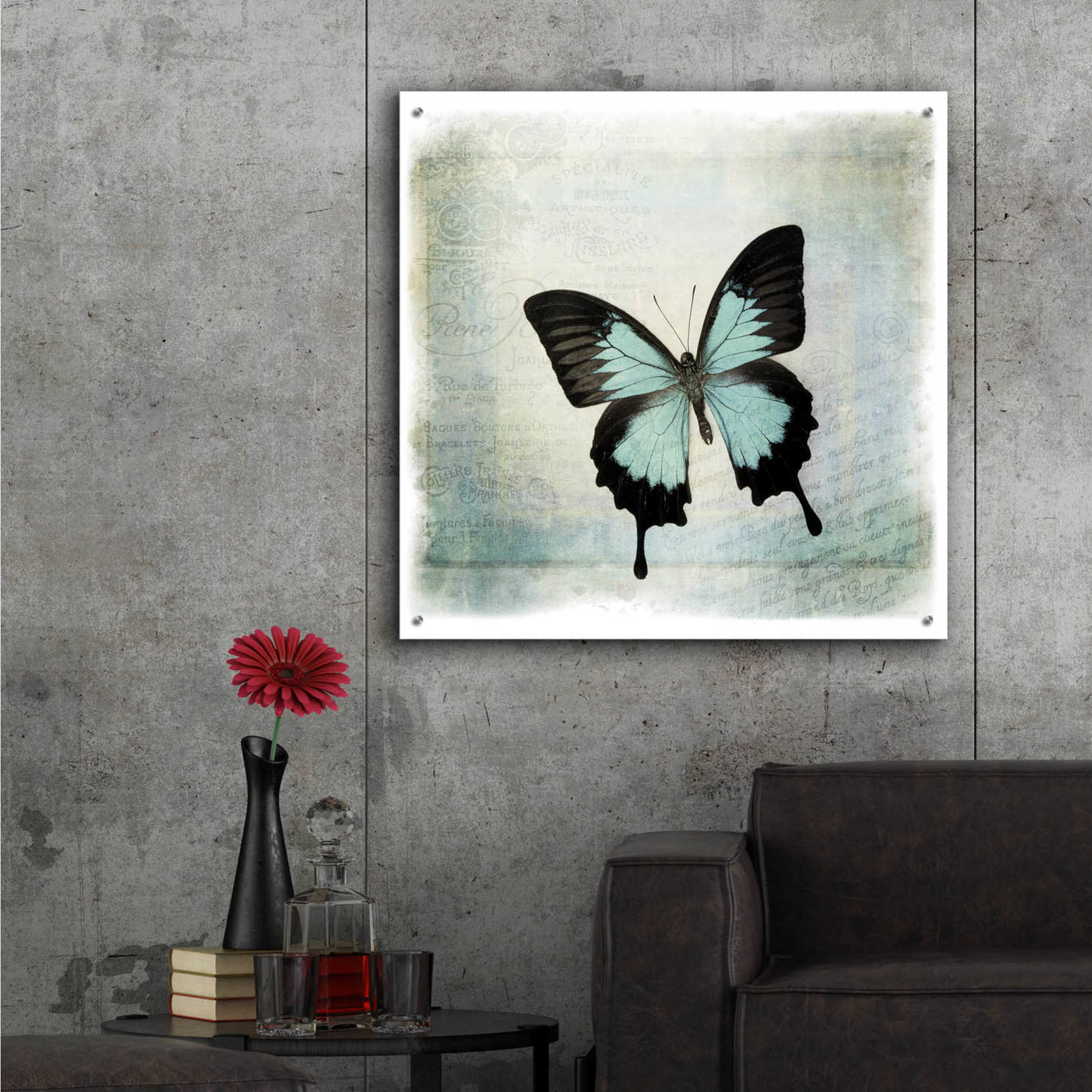 Epic Art 'Floating Butterfly III' by Debra Van Swearingen, Acrylic Glass Wall Art,36x36