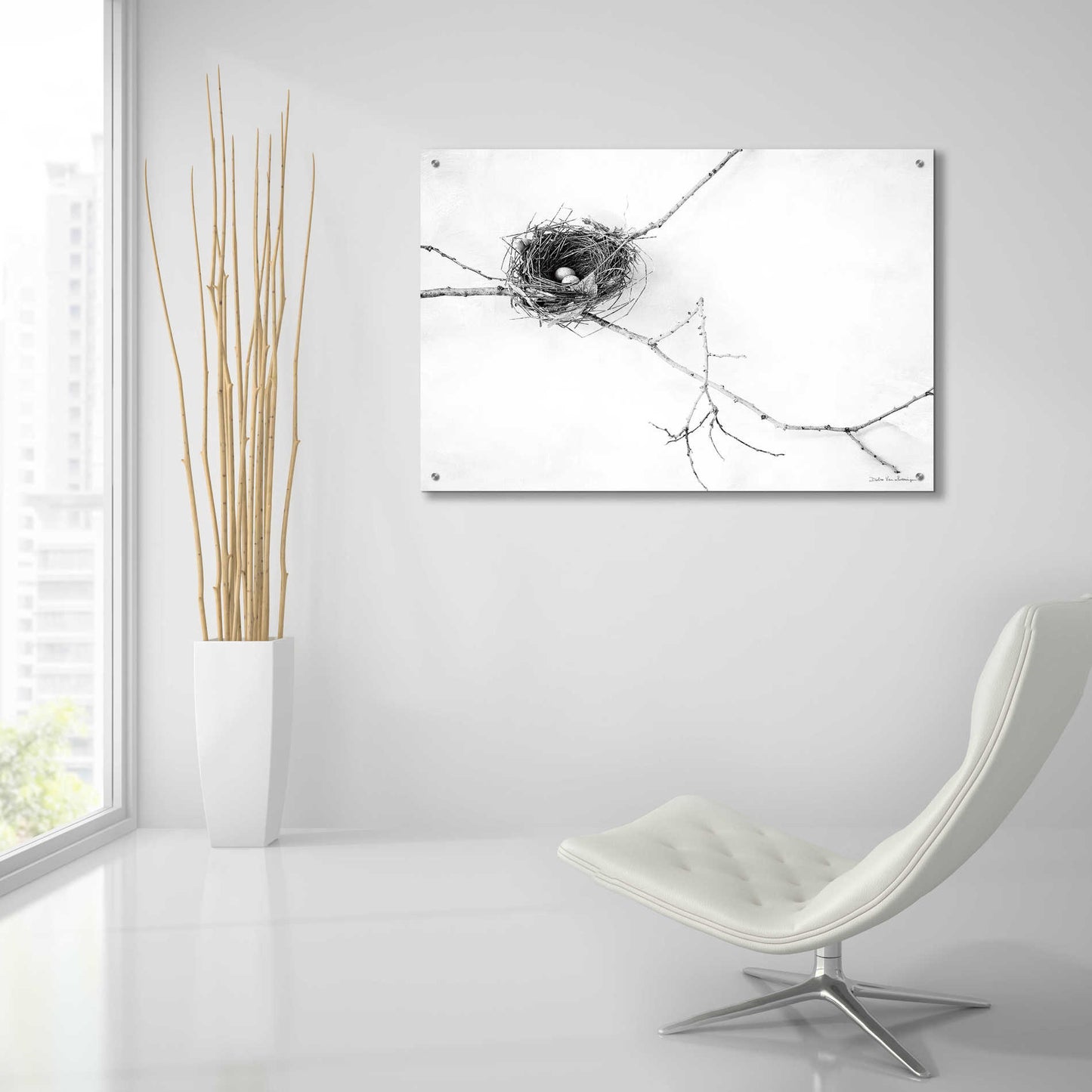 Epic Art 'Nest and Branch I' by Debra Van Swearingen, Acrylic Glass Wall Art,36x24