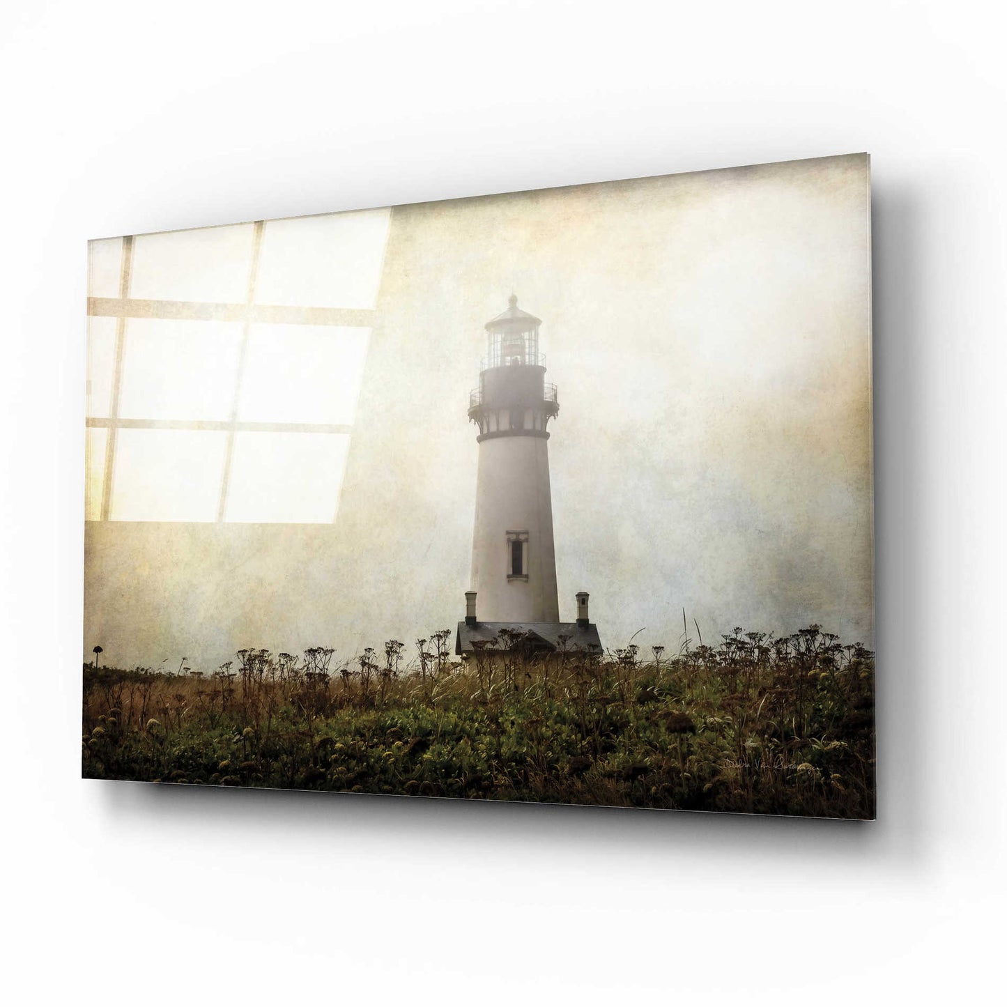 Epic Art 'Lonely Lighthouse II' by Debra Van Swearingen, Acrylic Glass Wall Art,16x12