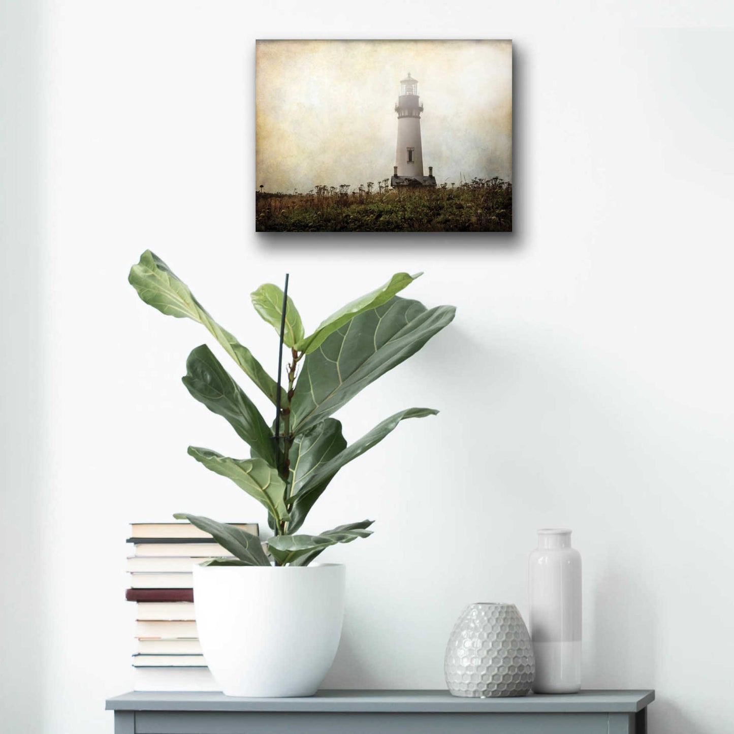 Epic Art 'Lonely Lighthouse II' by Debra Van Swearingen, Acrylic Glass Wall Art,16x12