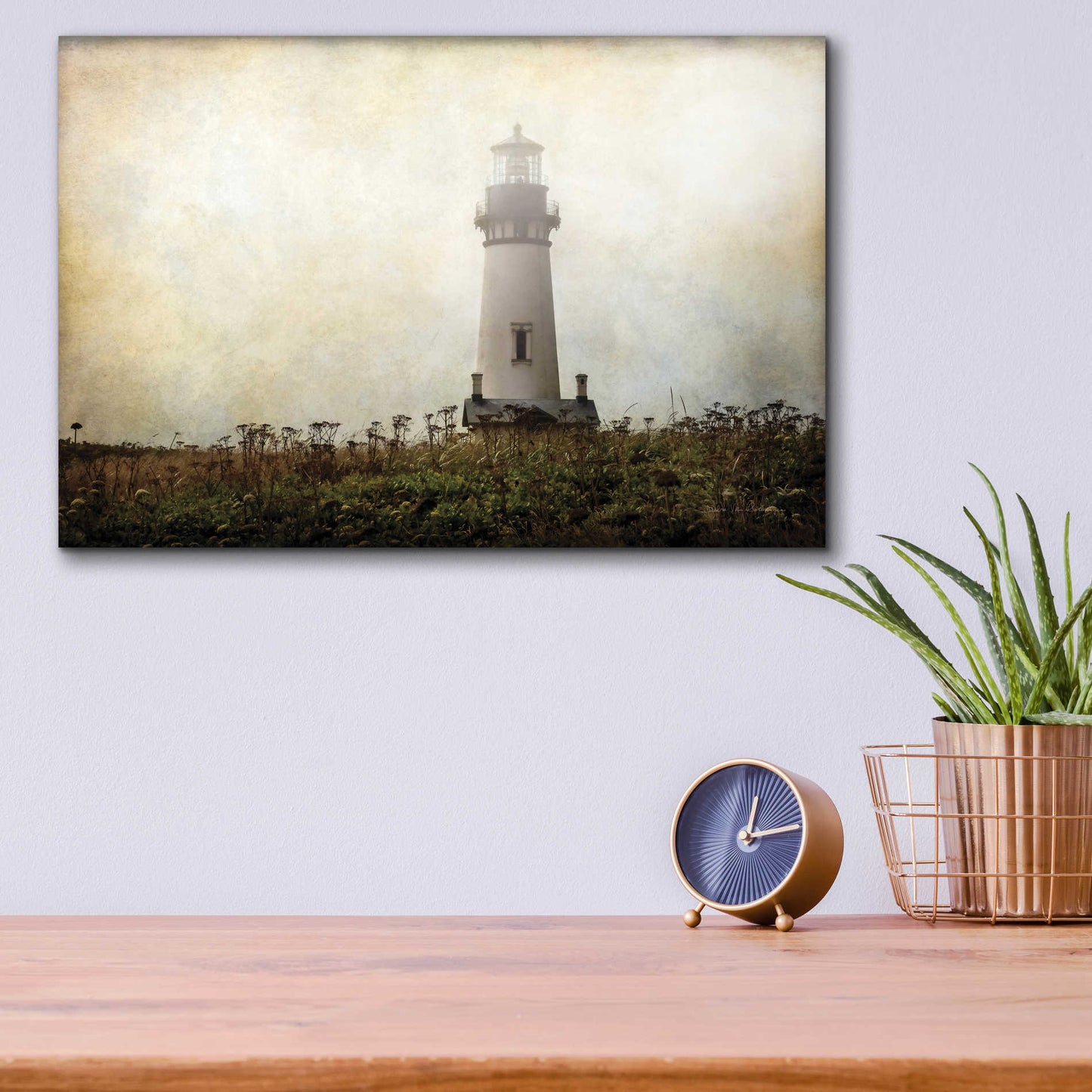 Epic Art 'Lonely Lighthouse II' by Debra Van Swearingen, Acrylic Glass Wall Art,16x12