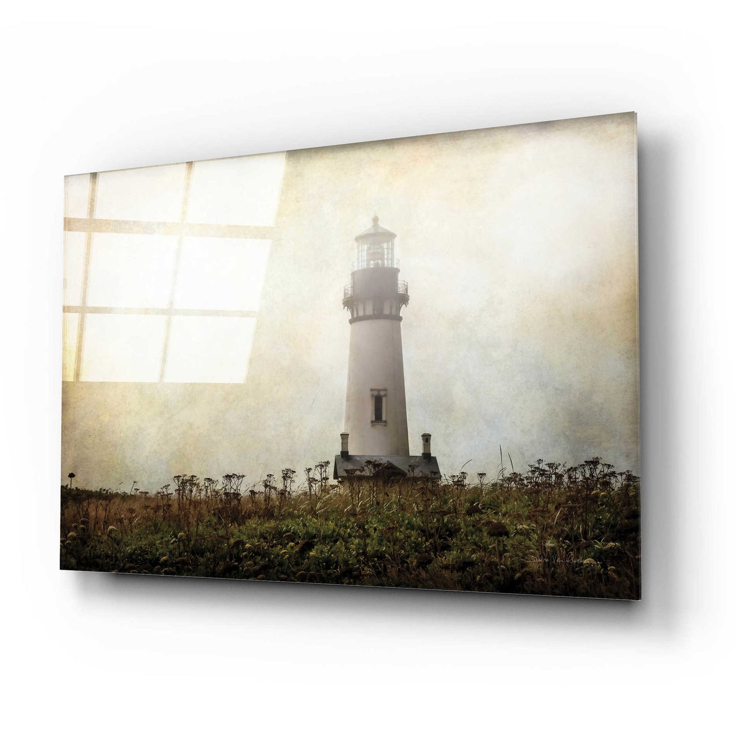 Epic Art 'Lonely Lighthouse II' by Debra Van Swearingen, Acrylic Glass Wall Art,24x16