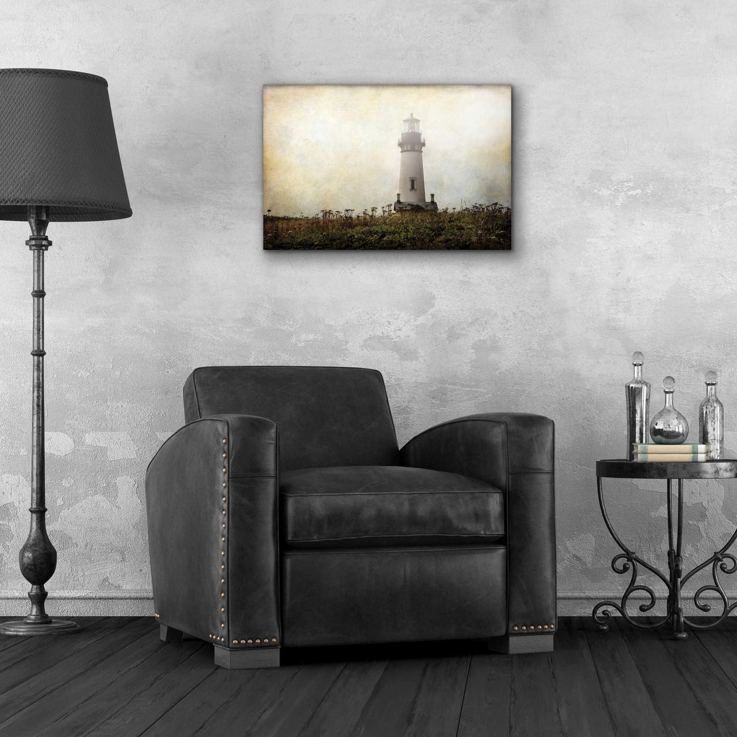 Epic Art 'Lonely Lighthouse II' by Debra Van Swearingen, Acrylic Glass Wall Art,24x16