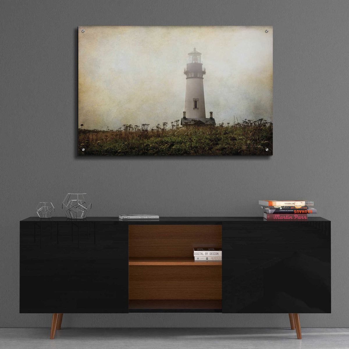 Epic Art 'Lonely Lighthouse II' by Debra Van Swearingen, Acrylic Glass Wall Art,36x24