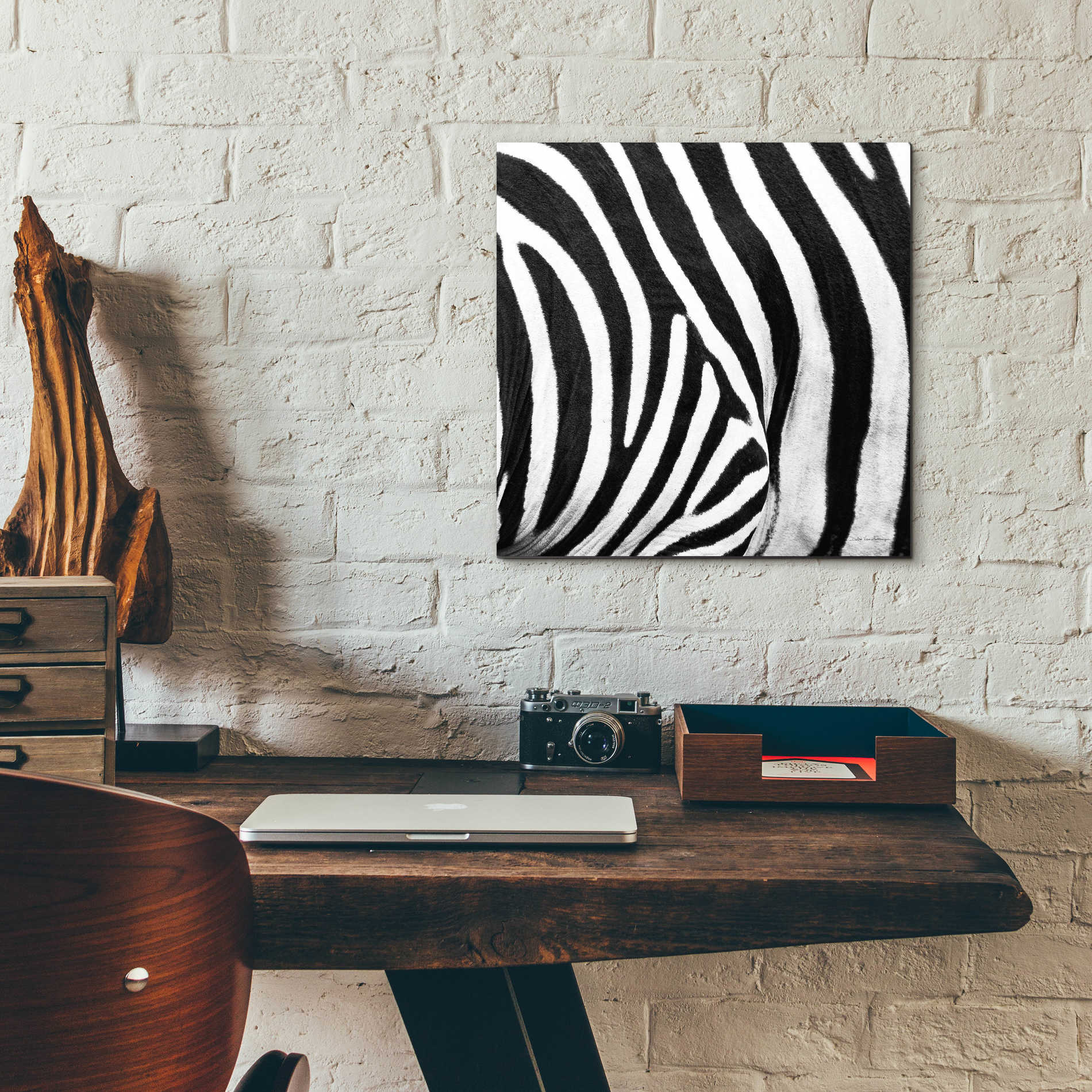 Epic Art 'Zebra IV' by Debra Van Swearingen, Acrylic Glass Wall Art,12x12