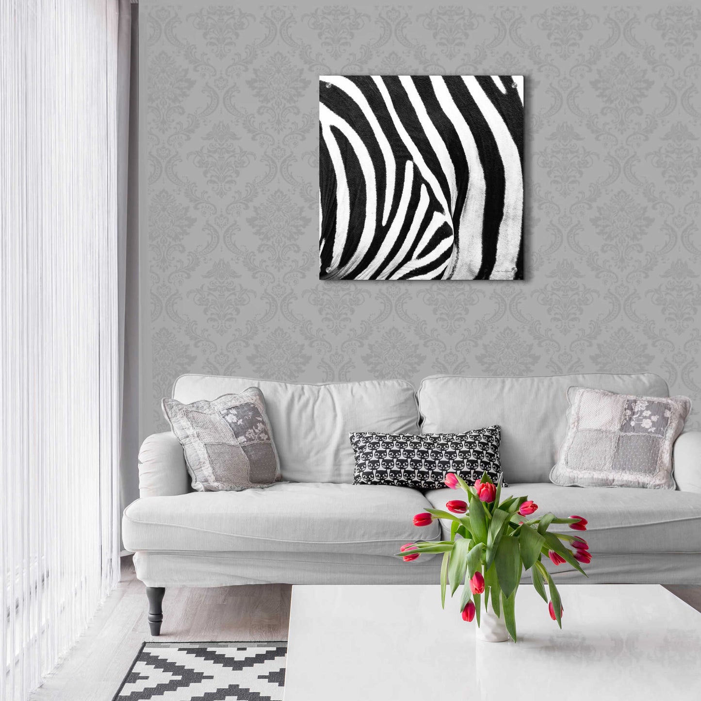 Epic Art 'Zebra IV' by Debra Van Swearingen, Acrylic Glass Wall Art,24x24