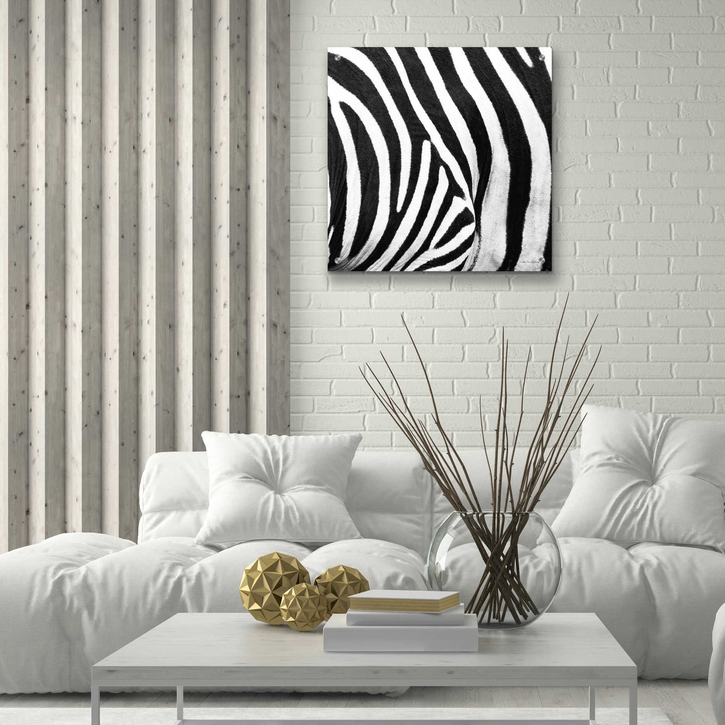 Epic Art 'Zebra IV' by Debra Van Swearingen, Acrylic Glass Wall Art,24x24