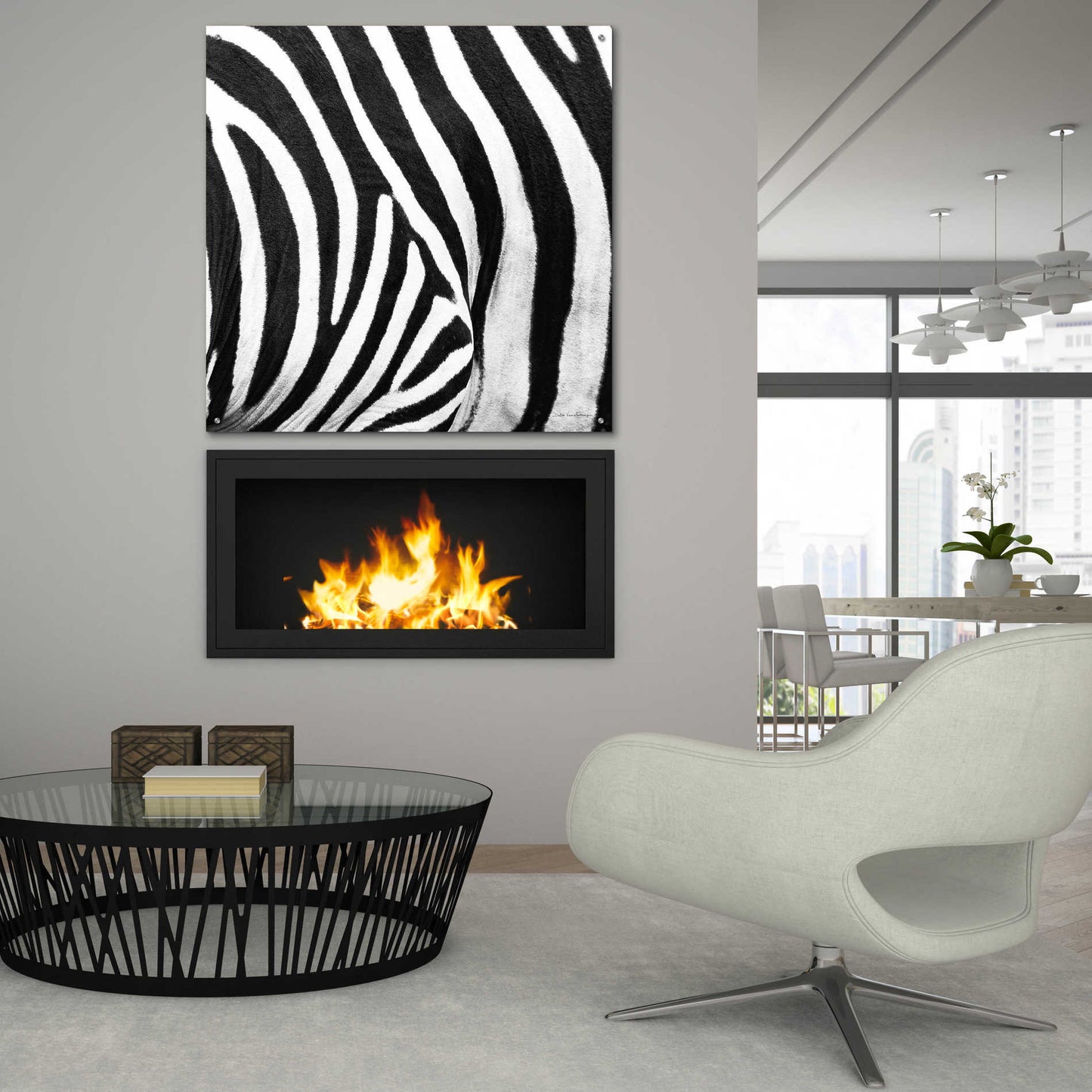 Epic Art 'Zebra IV' by Debra Van Swearingen, Acrylic Glass Wall Art,36x36