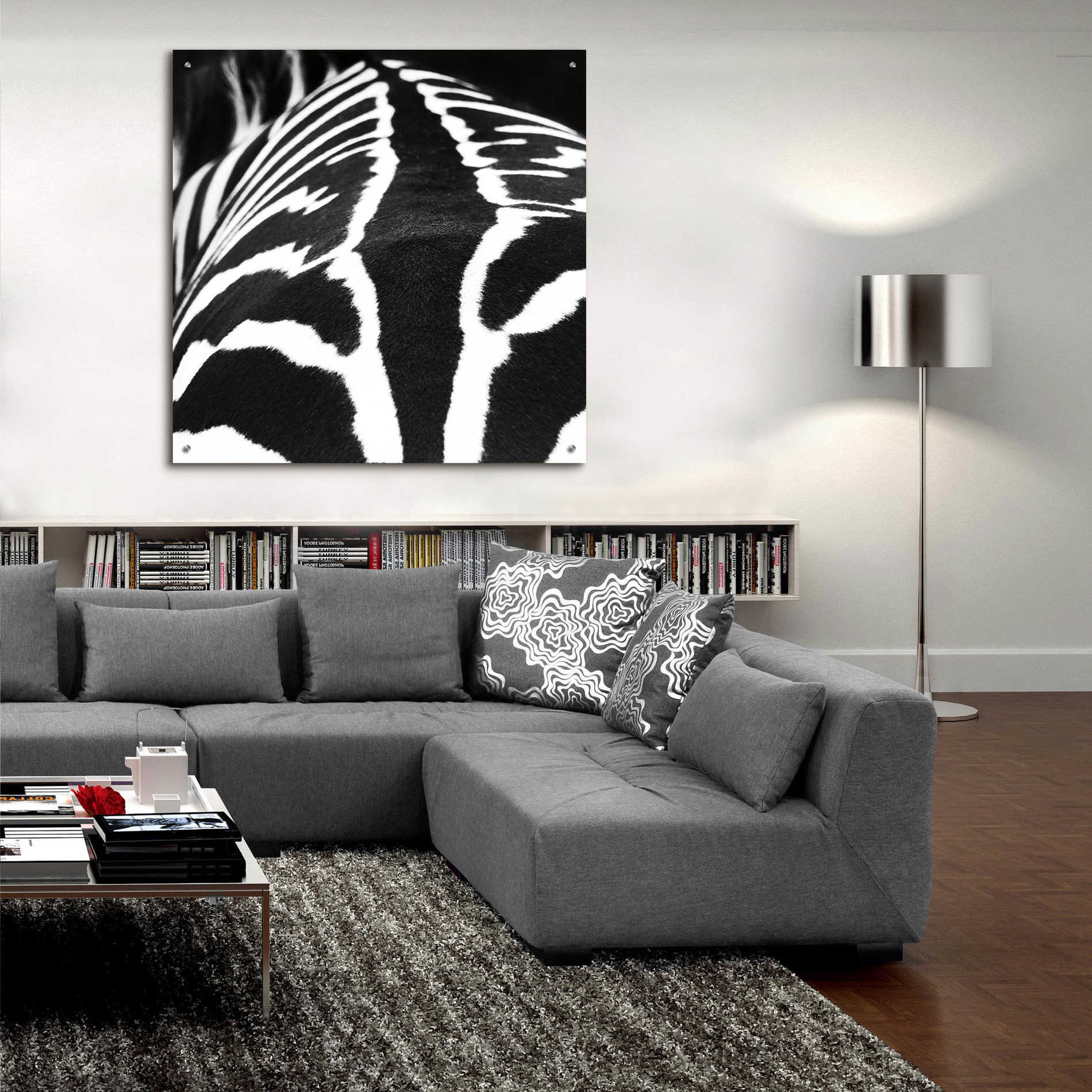 Epic Art 'Zebra V' by Debra Van Swearingen, Acrylic Glass Wall Art,36x36