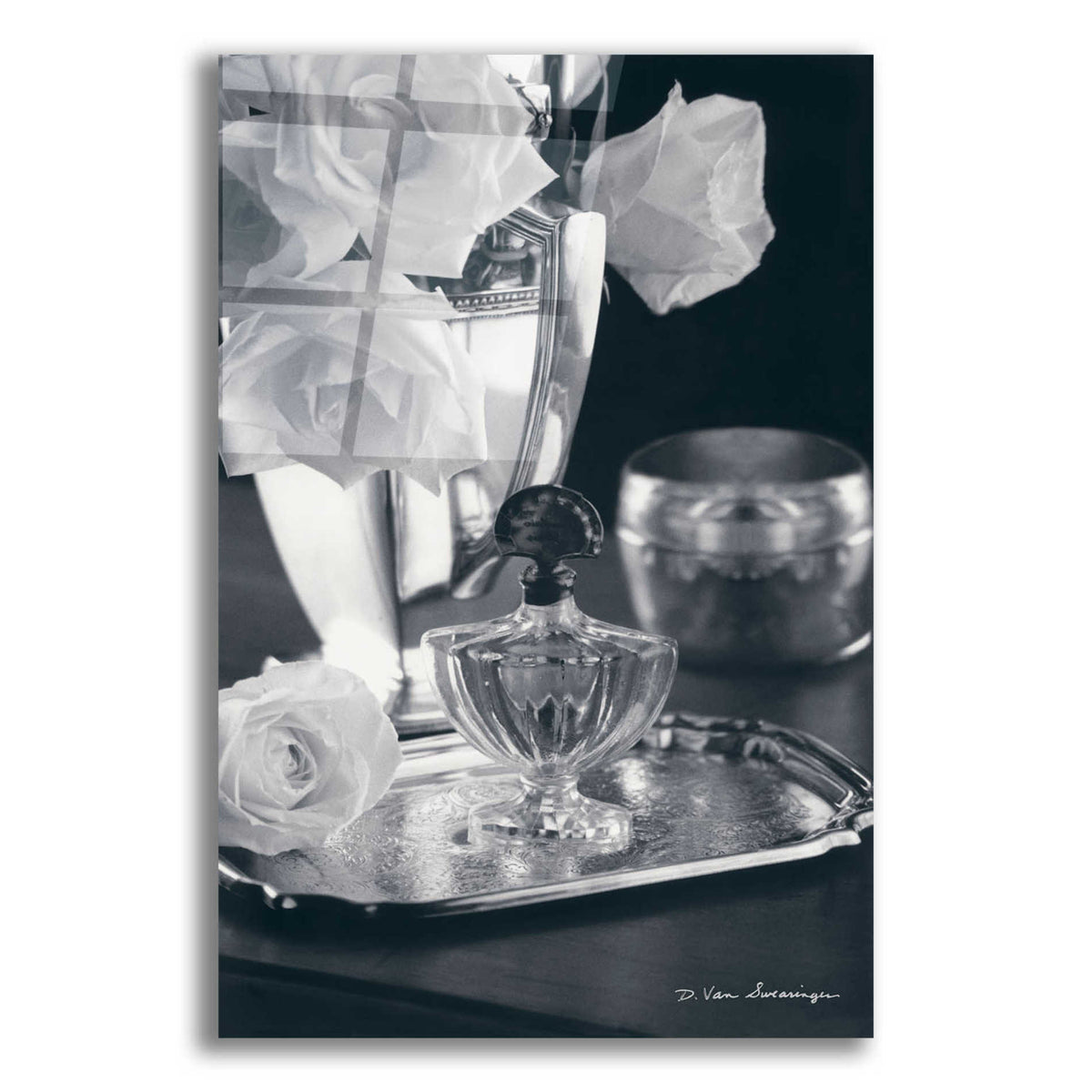 Epic Art 'Vintage Vanity IV' by Debra Van Swearingen, Acrylic Glass Wall Art,12x18x1.1x0,18x26x1.1x0,26x40x1.74x0,40x60x1.74x0