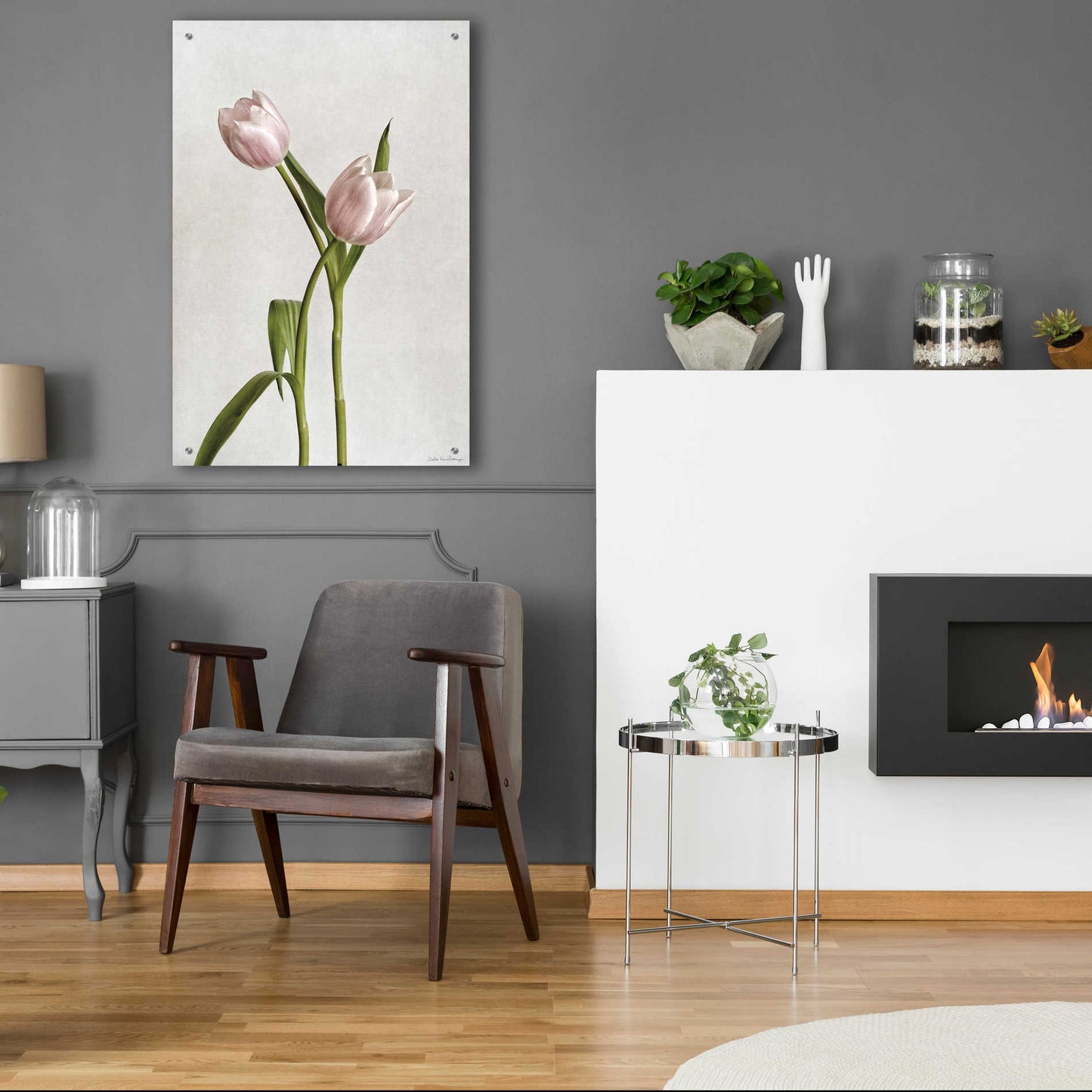 Epic Art 'Light Tulips IV' by Debra Van Swearingen, Acrylic Glass Wall Art,24x36