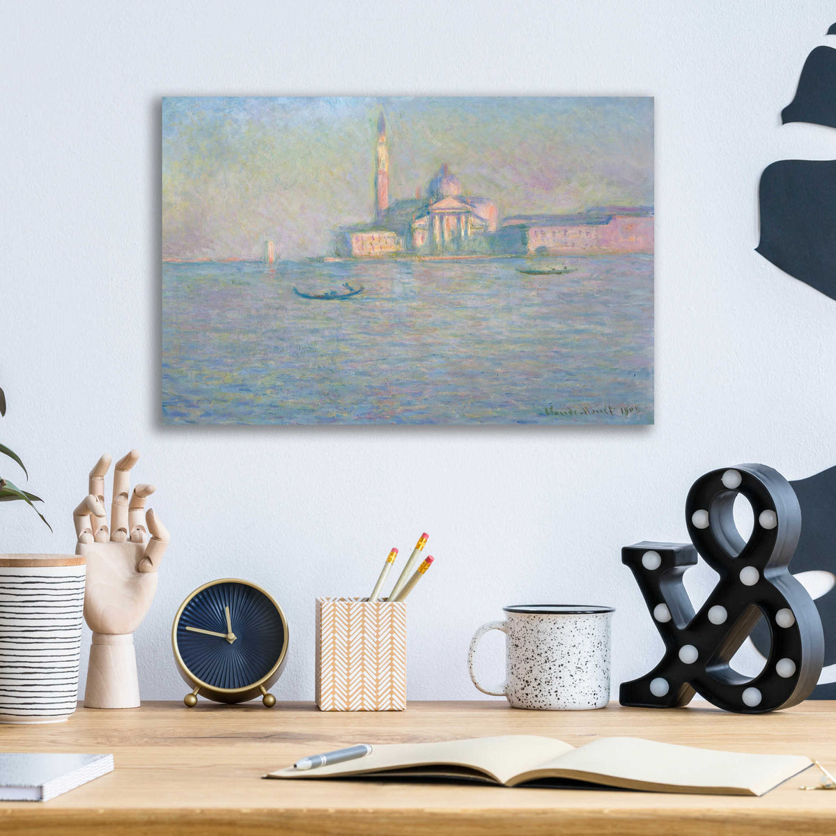 Epic Art 'The Church of San Giorgio Maggiore, Venice' by Claude Monet, Acrylic Glass Wall Art,16x12