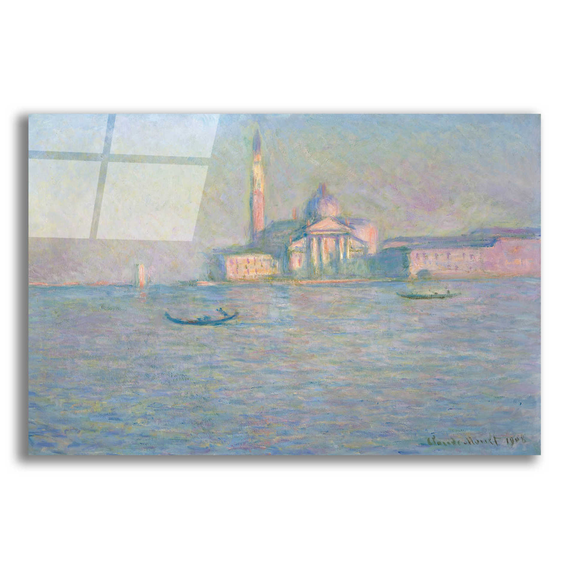 Epic Art 'The Church of San Giorgio Maggiore, Venice' by Claude Monet, Acrylic Glass Wall Art,24x16