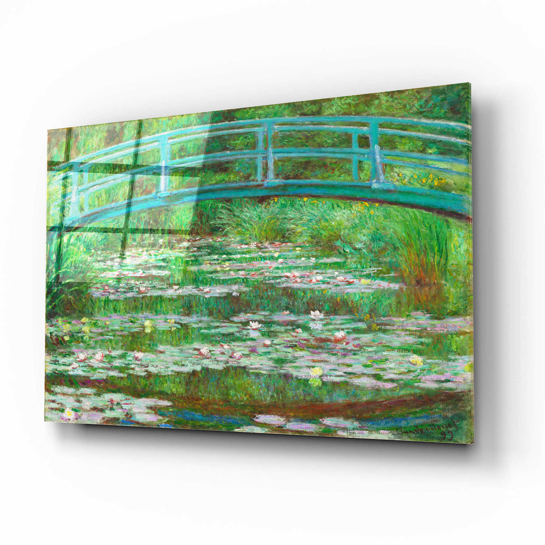 Epic Art 'The Japanese Footbridge' by Claude Monet, Acrylic Glass Wall Art,16x12