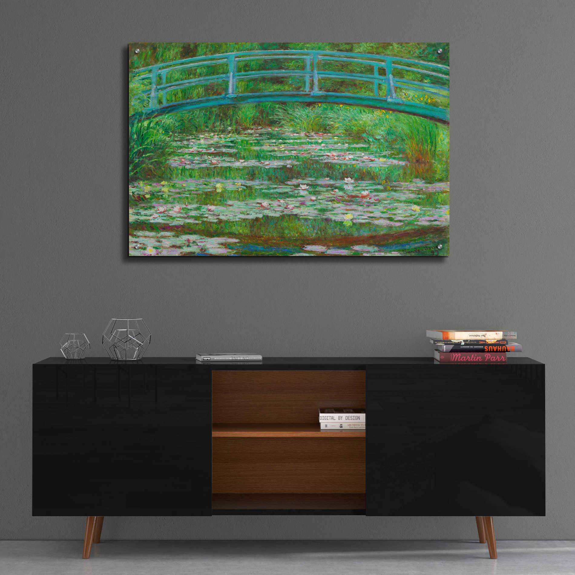 Epic Art 'The Japanese Footbridge' by Claude Monet, Acrylic Glass Wall Art,36x24