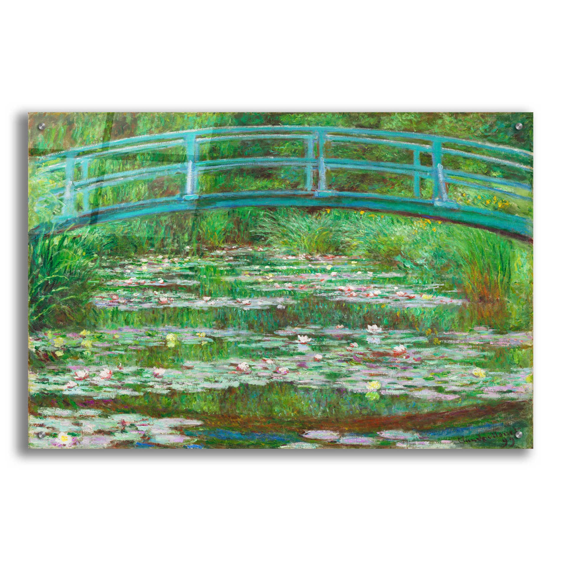 Epic Art 'The Japanese Footbridge' by Claude Monet, Acrylic Glass Wall Art,36x24