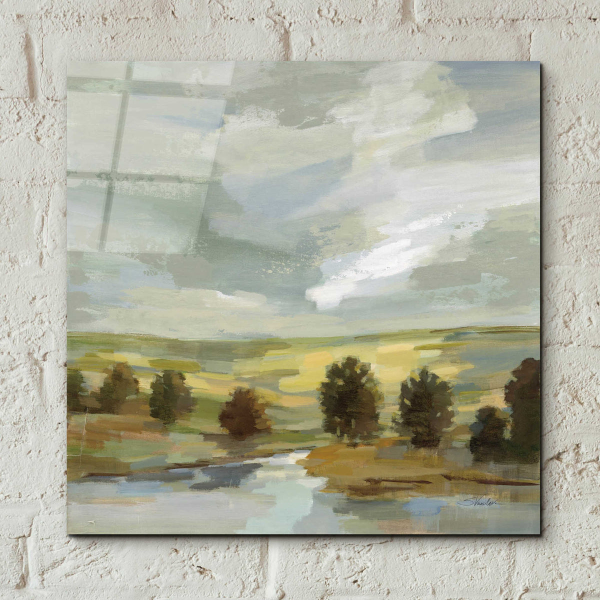 Epic Art 'Country Landscape' by Silvia Vassileva, Acrylic Glass Wall Art,12x12