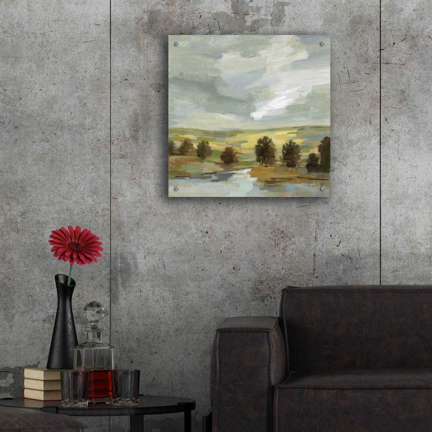 Epic Art 'Country Landscape' by Silvia Vassileva, Acrylic Glass Wall Art,24x24