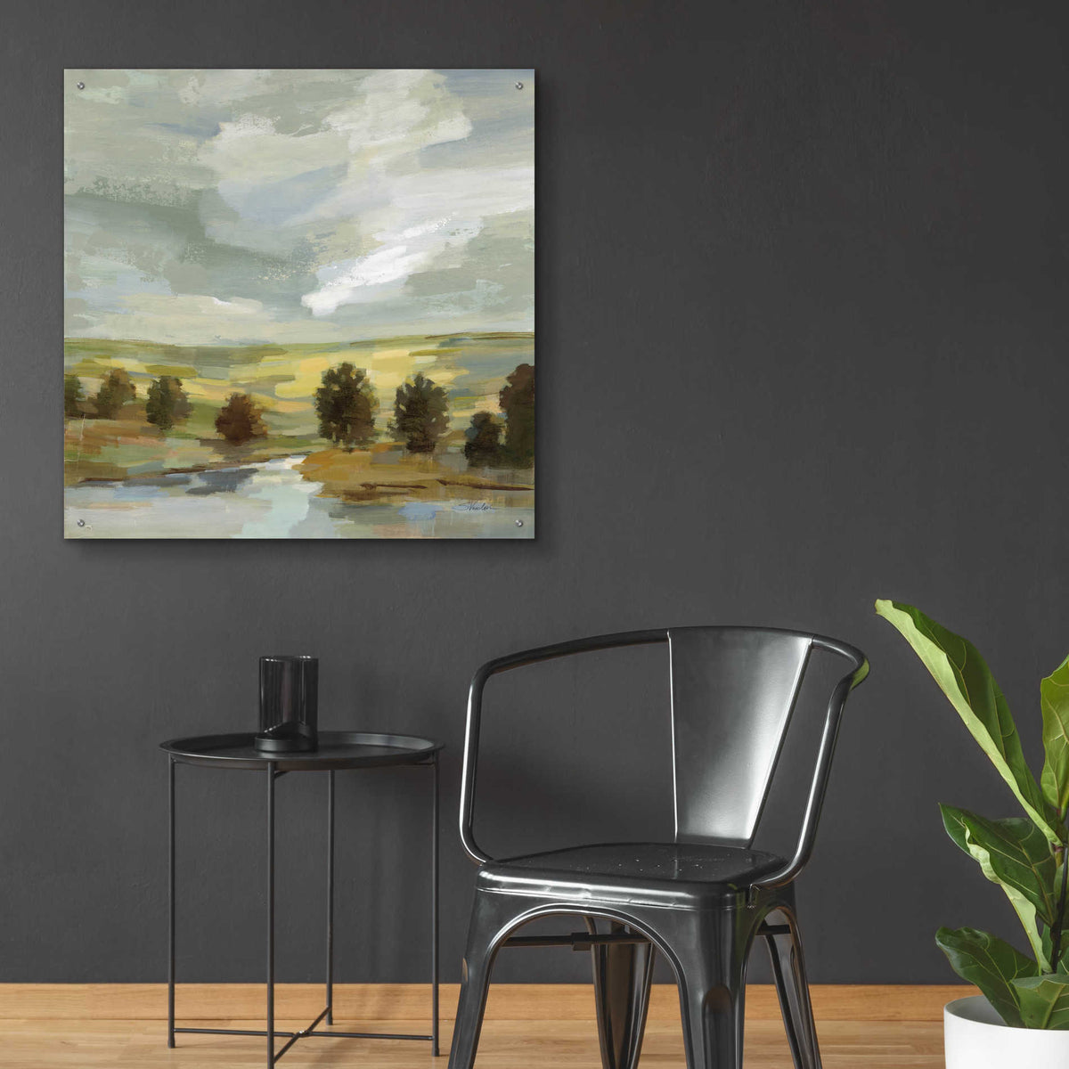 Epic Art 'Country Landscape' by Silvia Vassileva, Acrylic Glass Wall Art,36x36