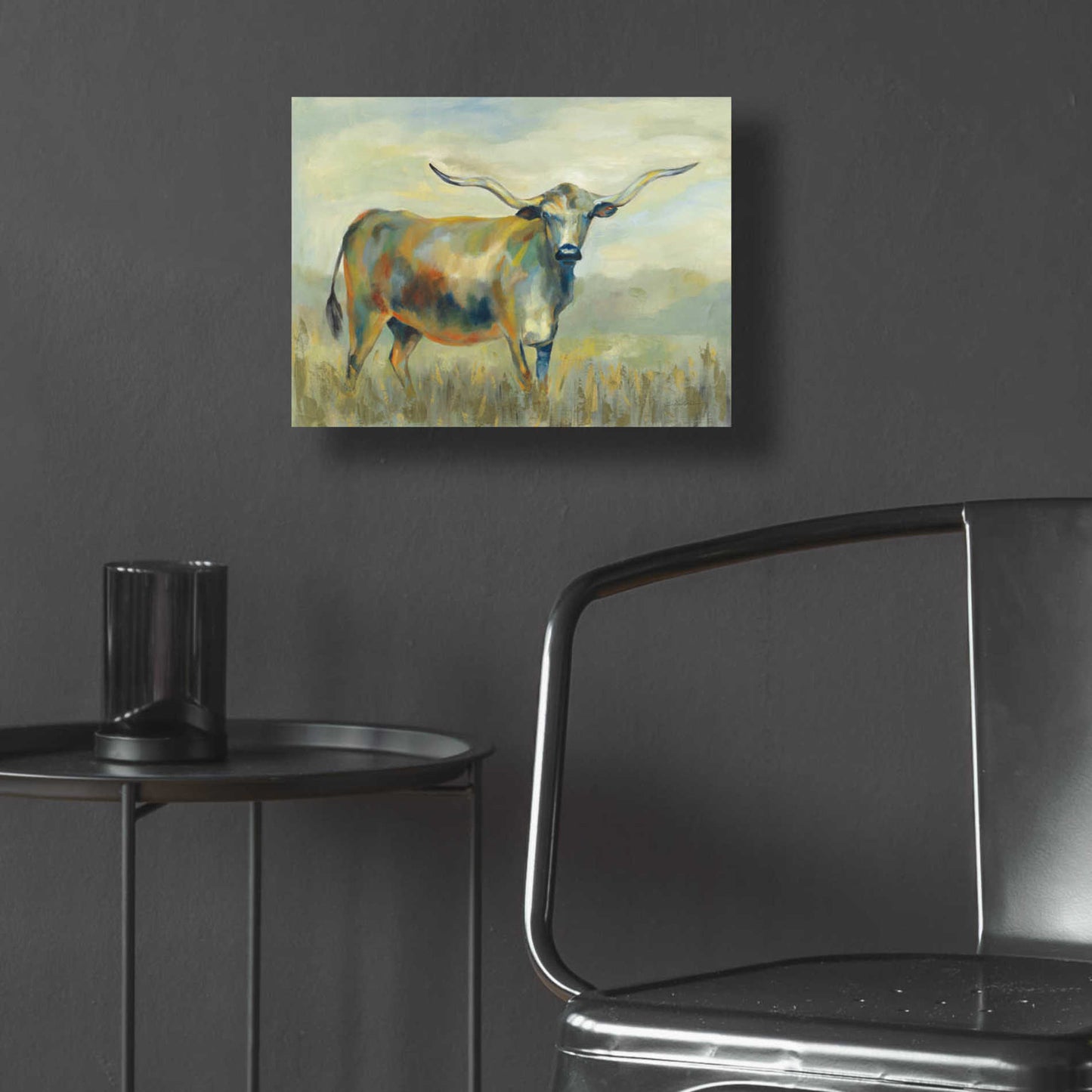 Epic Art 'Colorful Longhorn Cow' by Silvia Vassileva, Acrylic Glass Wall Art,16x12