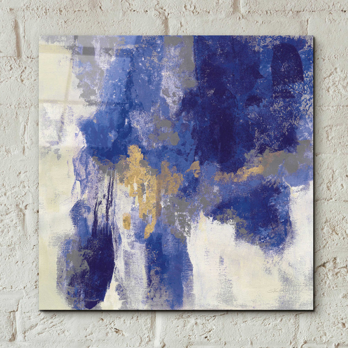 Epic Art 'Sparkle Abstract II Blue' by Silvia Vassileva, Acrylic Glass Wall Art,12x12
