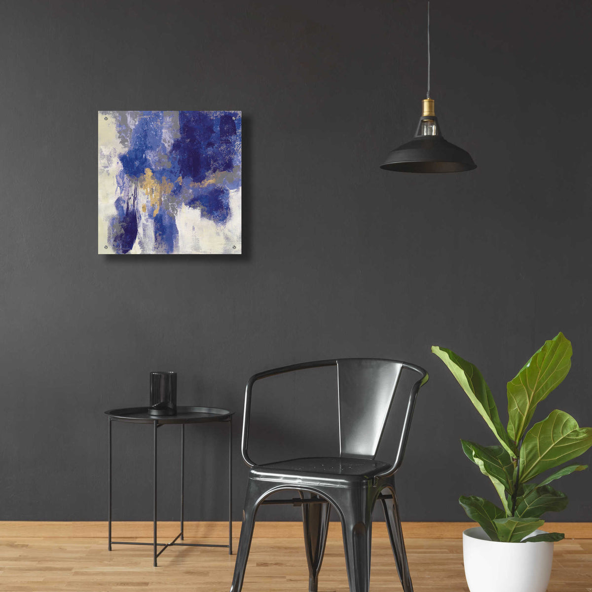 Epic Art 'Sparkle Abstract II Blue' by Silvia Vassileva, Acrylic Glass Wall Art,24x24