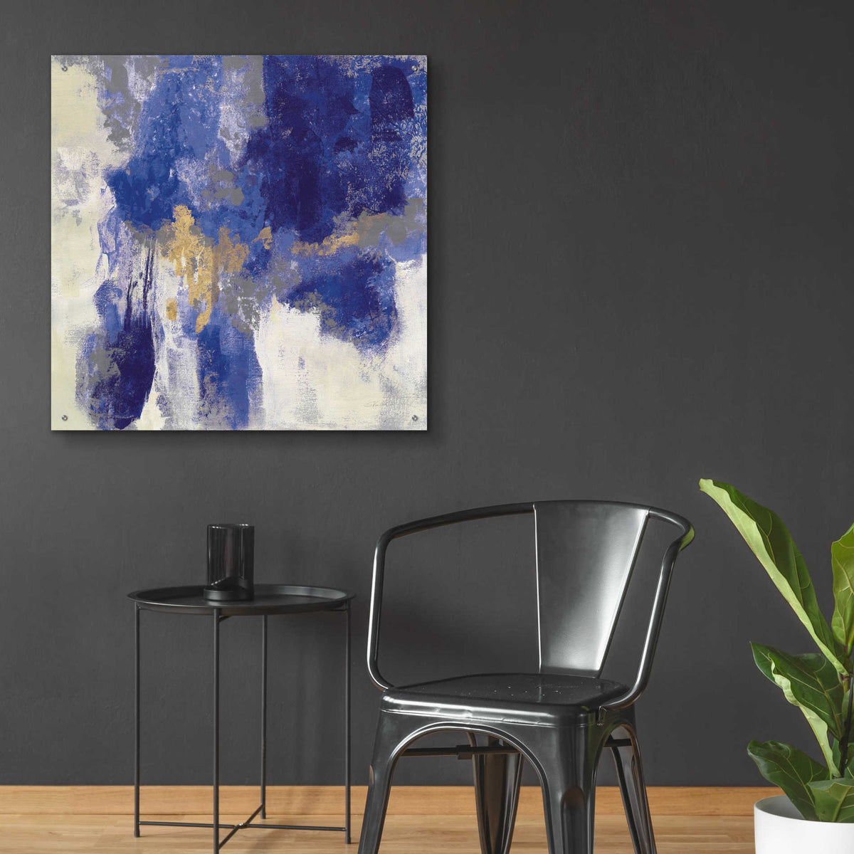 Epic Art 'Sparkle Abstract II Blue' by Silvia Vassileva, Acrylic Glass Wall Art,36x36