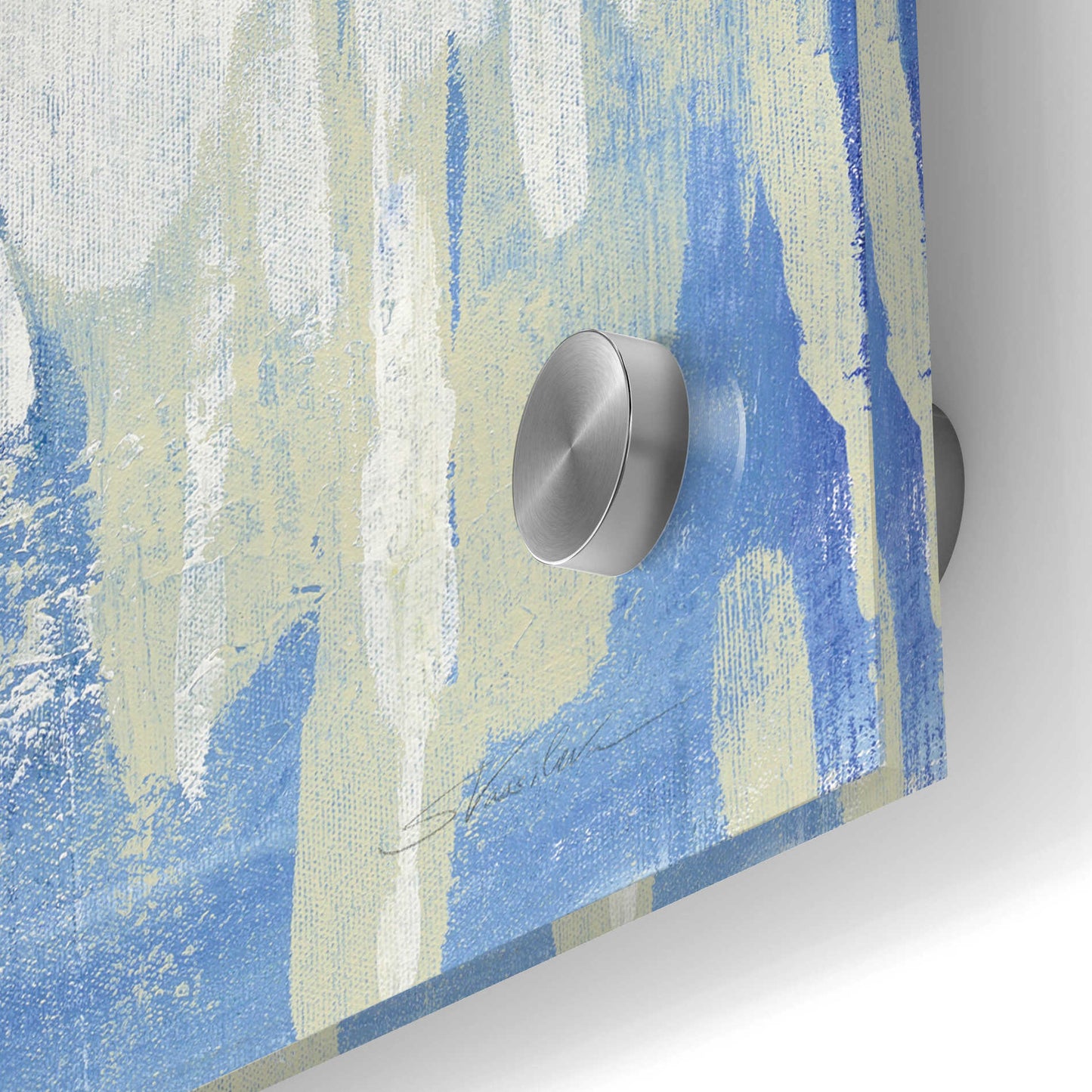Epic Art 'Sparkle Abstract III Blue' by Silvia Vassileva, Acrylic Glass Wall Art,24x24