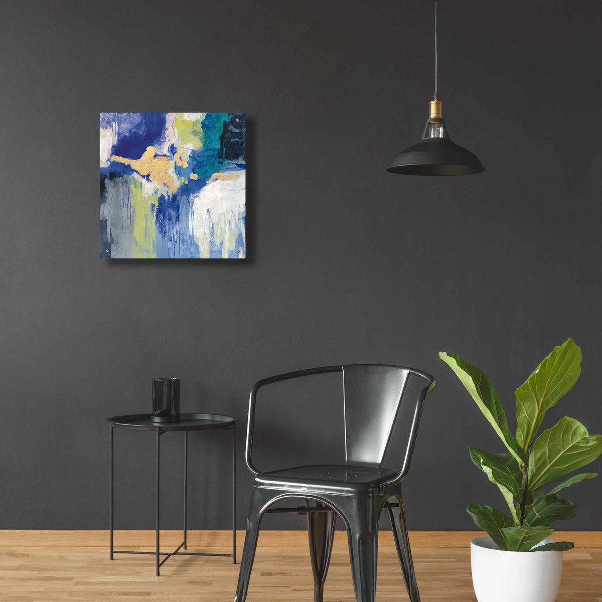 Epic Art 'Sparkle Abstract III Blue' by Silvia Vassileva, Acrylic Glass Wall Art,24x24