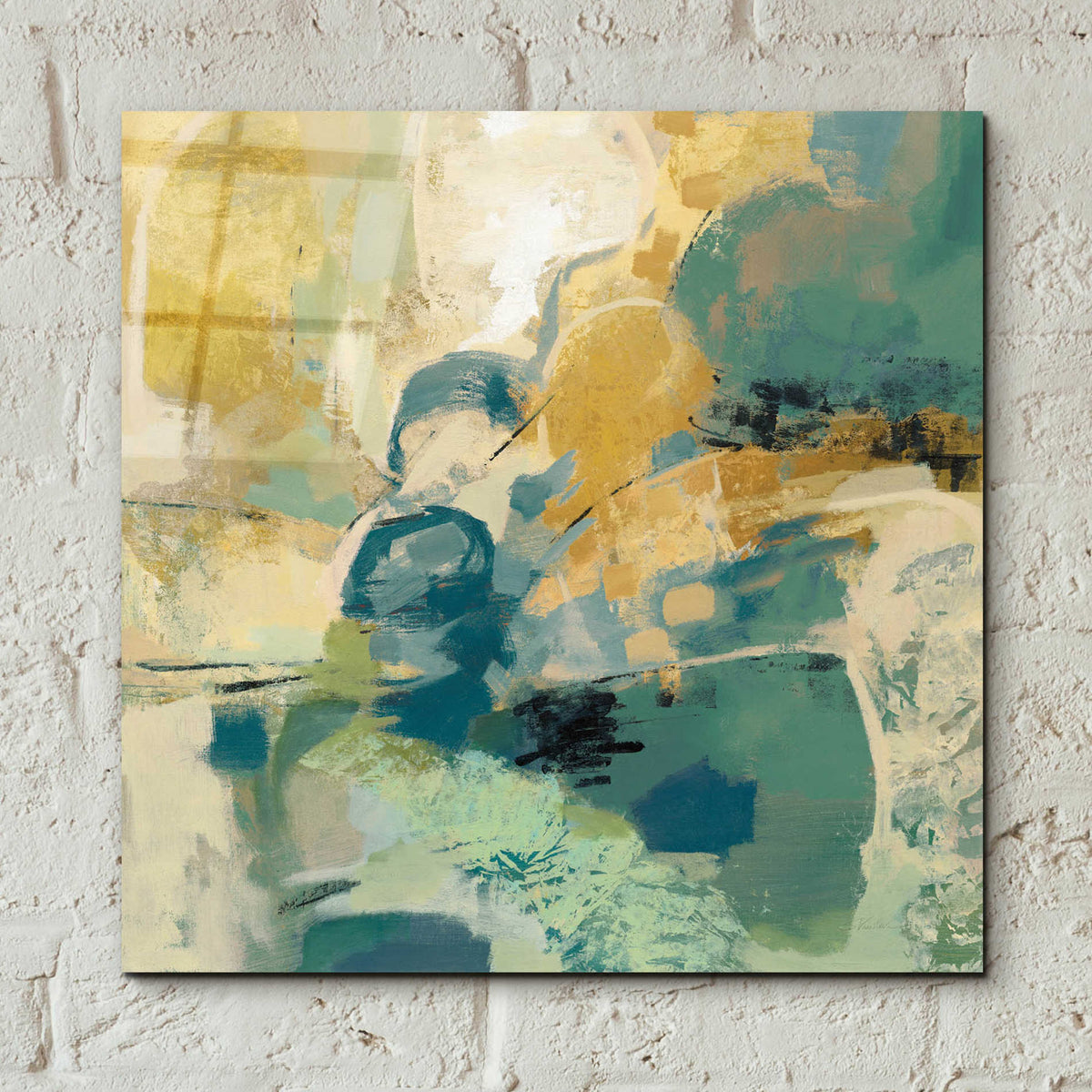 Epic Art 'Mid Mod Mood Blue' by Silvia Vassileva, Acrylic Glass Wall Art,12x12