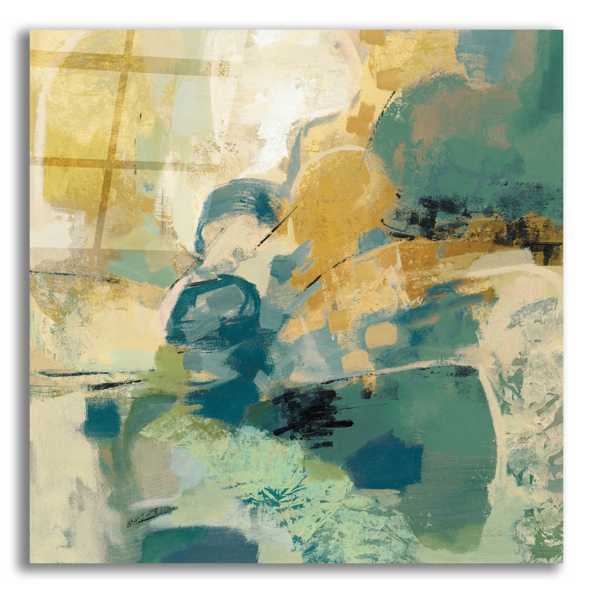 Epic Art 'Mid Mod Mood Blue' by Silvia Vassileva, Acrylic Glass Wall Art