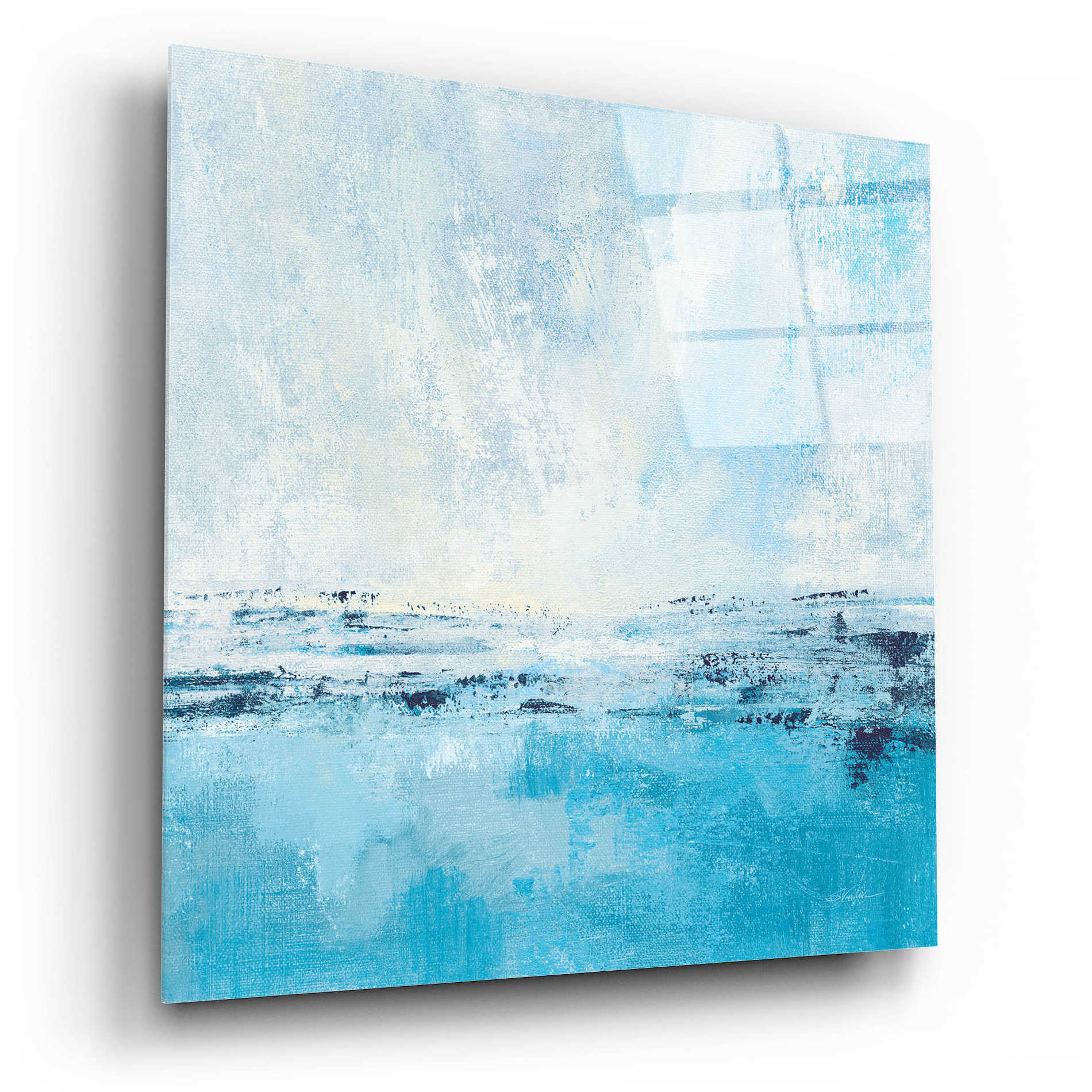 Epic Art 'Coastal View I Aqua' by Silvia Vassileva, Acrylic Glass Wall Art,12x12