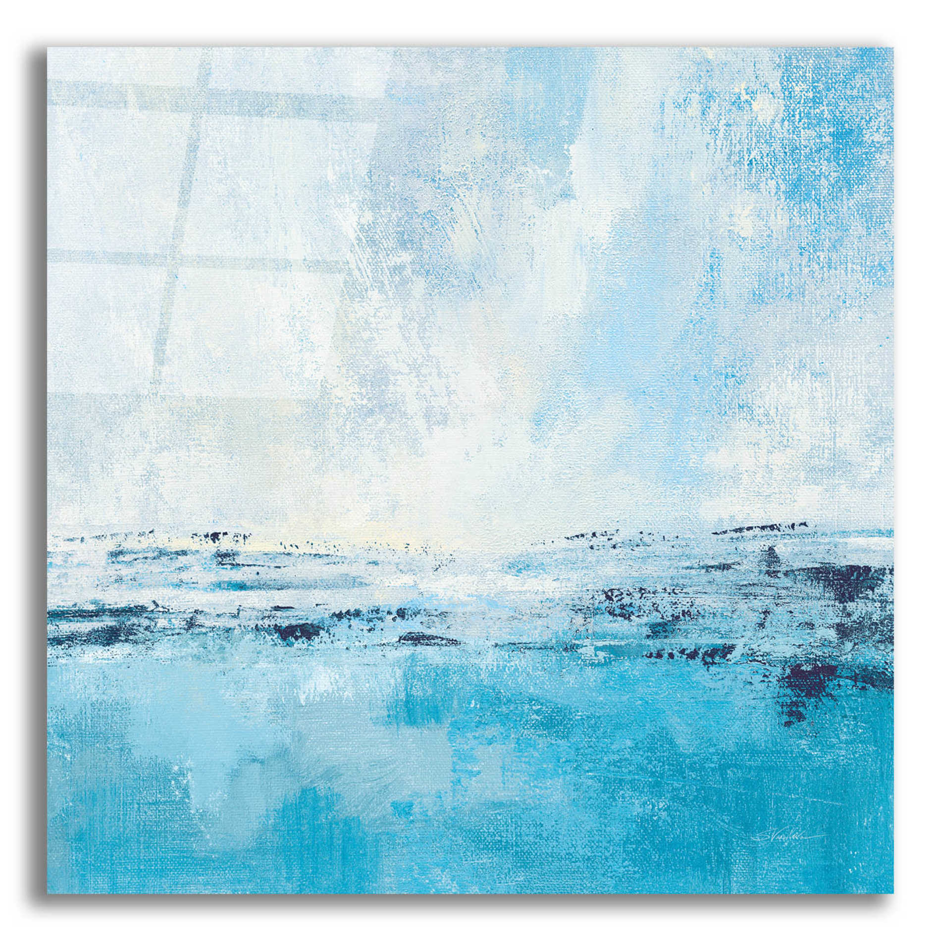 Epic Art 'Coastal View I Aqua' by Silvia Vassileva, Acrylic Glass Wall Art,12x12